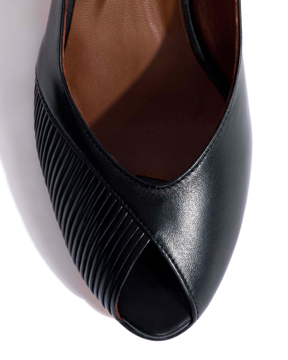 Cassandra 50 stiletto Shiny lamb Black