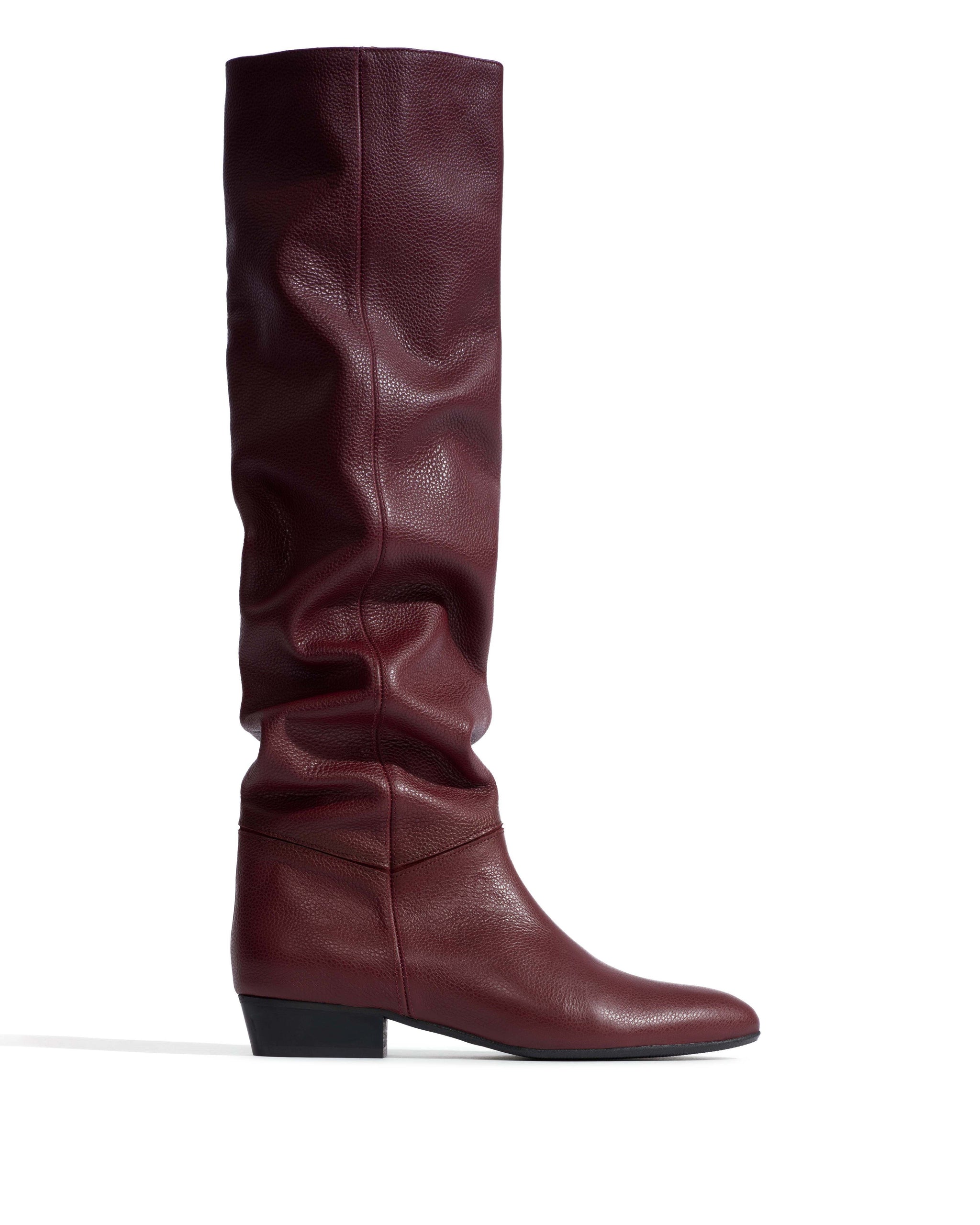 Jadah 20 Pebbled soft calf & suede leather Pomegranate