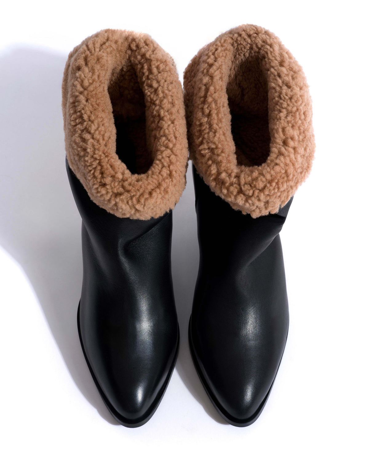 Vully 50 triangle lamb shearling Soft calf Black