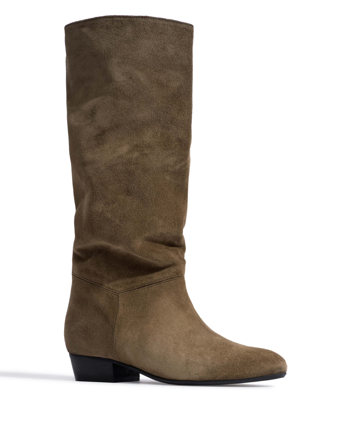 Jasmina 20 Calf suede & sleek leather Dried olive & espresso brown
