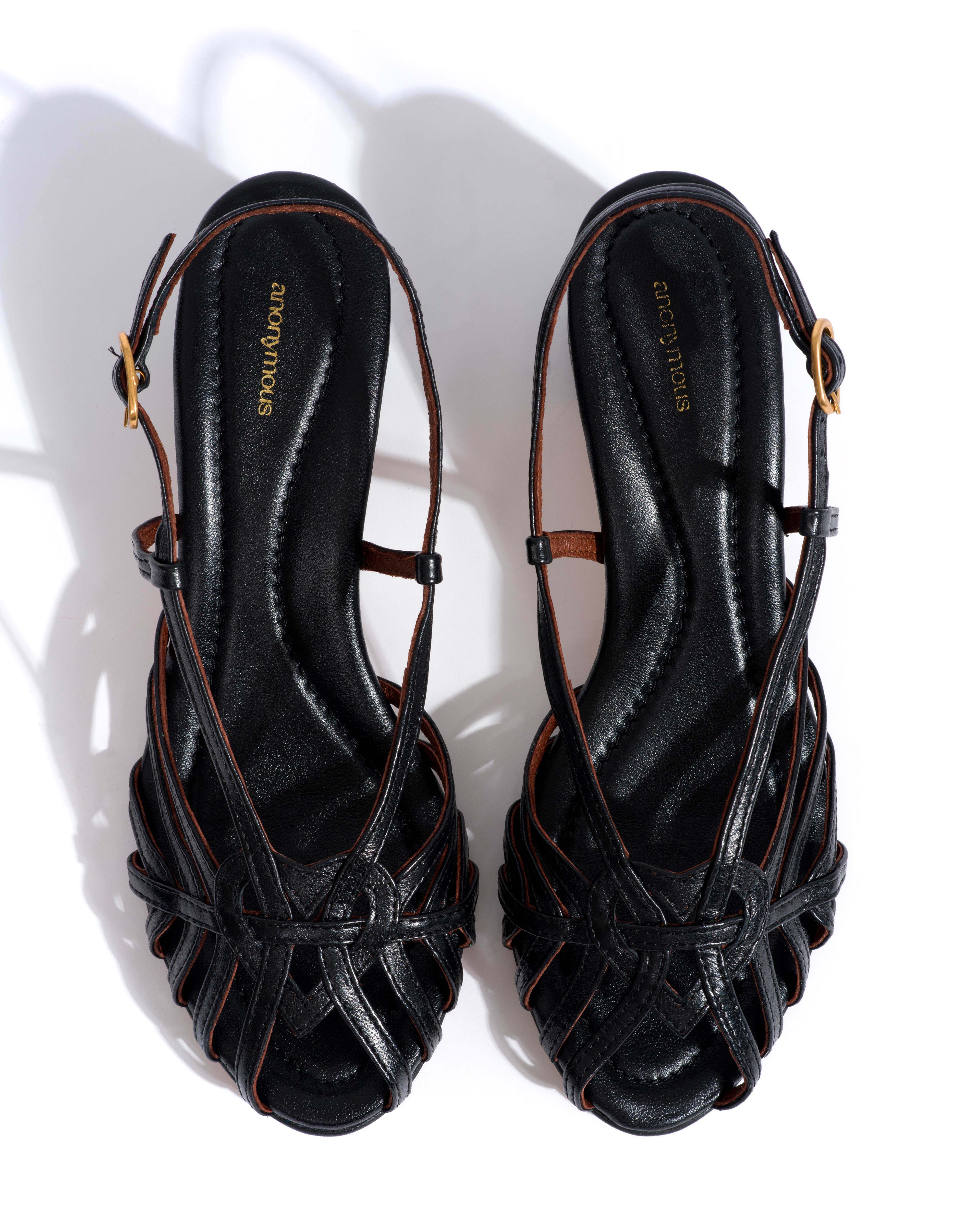 Briddie 50 heart Shiny lamb Black