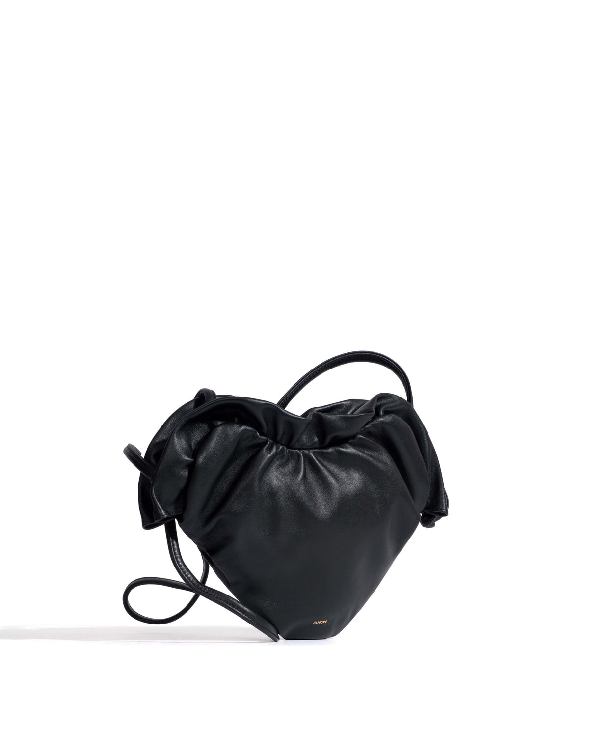 Zally classic heart bag Shiny lamb Black