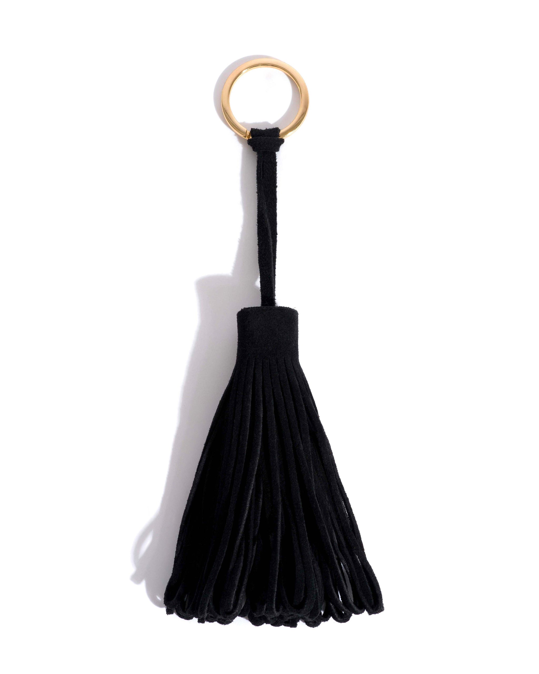 Katty fringe keyring Calf suede Black - Anonymous Copenhagen Small Leather Goods