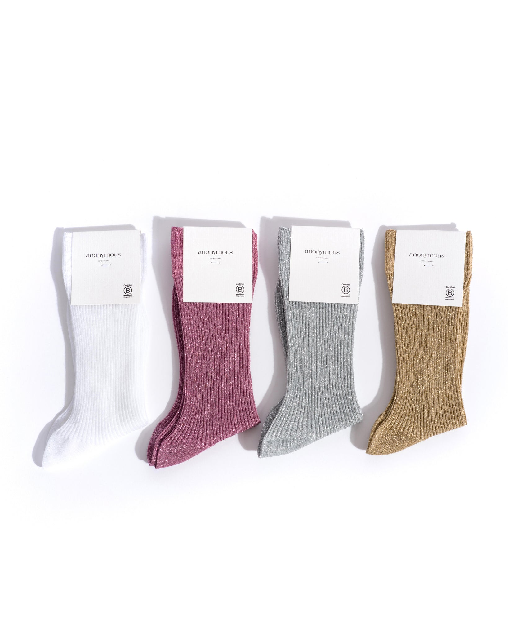 Noa glitter socks 52% nylon 48% polyester Burned rose