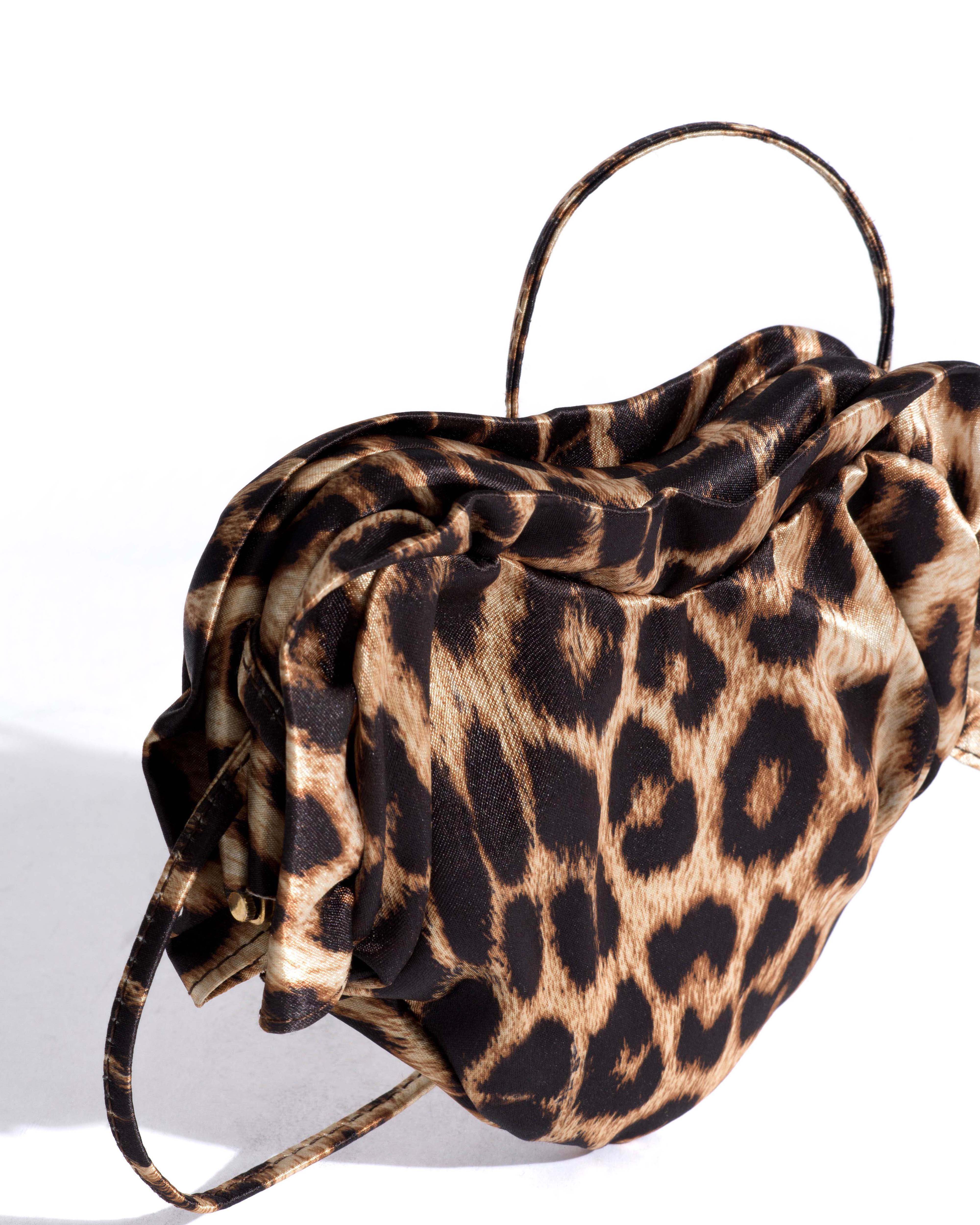 Zally petite heart bag Satin print Leopard
