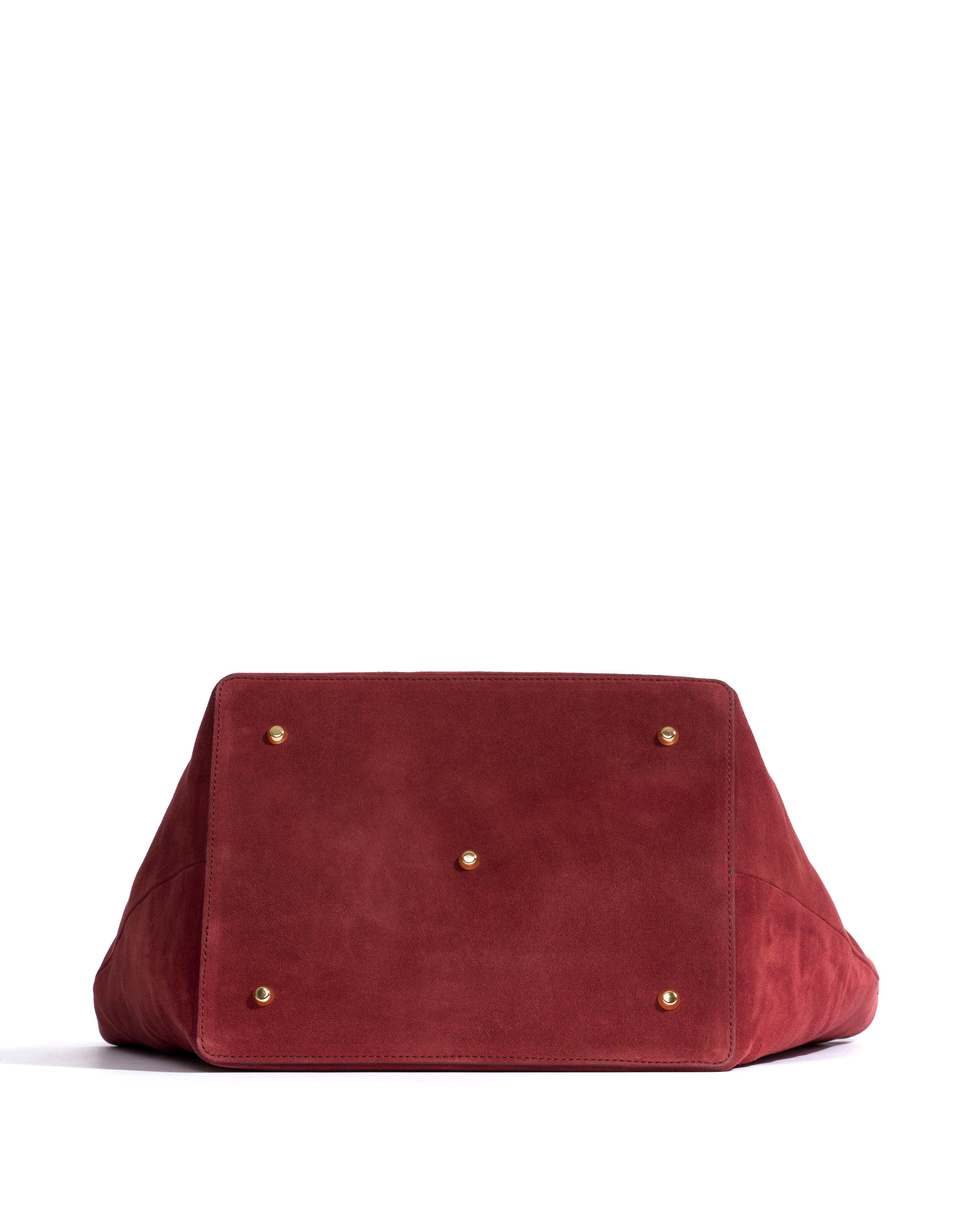 Arya carryall bag Calf suede Pomegranate