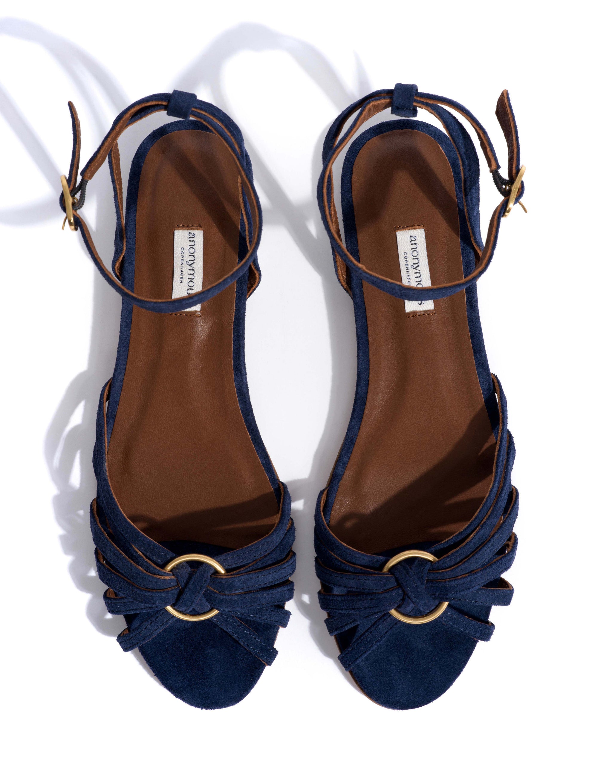 Lopes 10 Calf suede Ink blue - Anonymous Copenhagen Flat sandals
