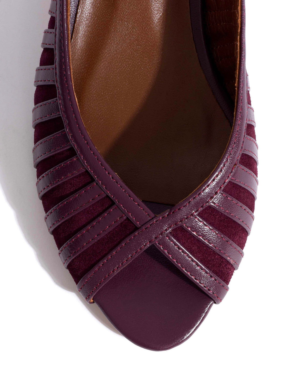 Carminho 40 suede Shiny lamb & suede leather Fig purple