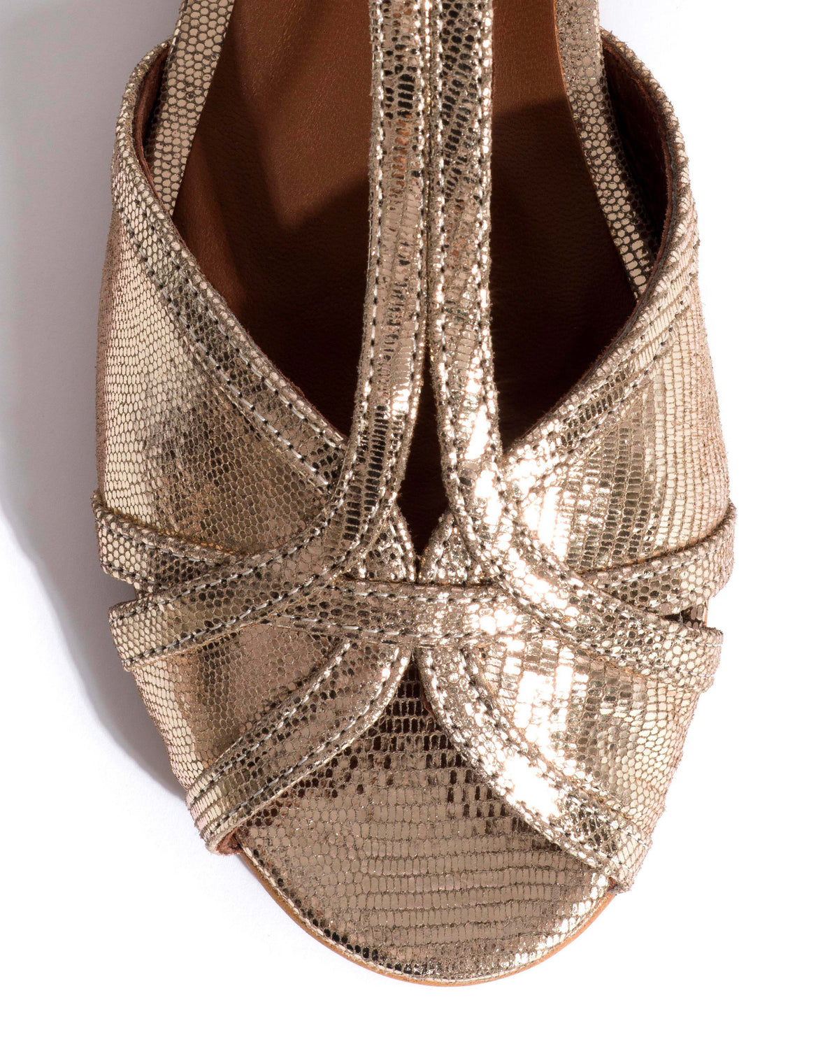 Therese 20 Lizard metallic goat Vintage champagne
