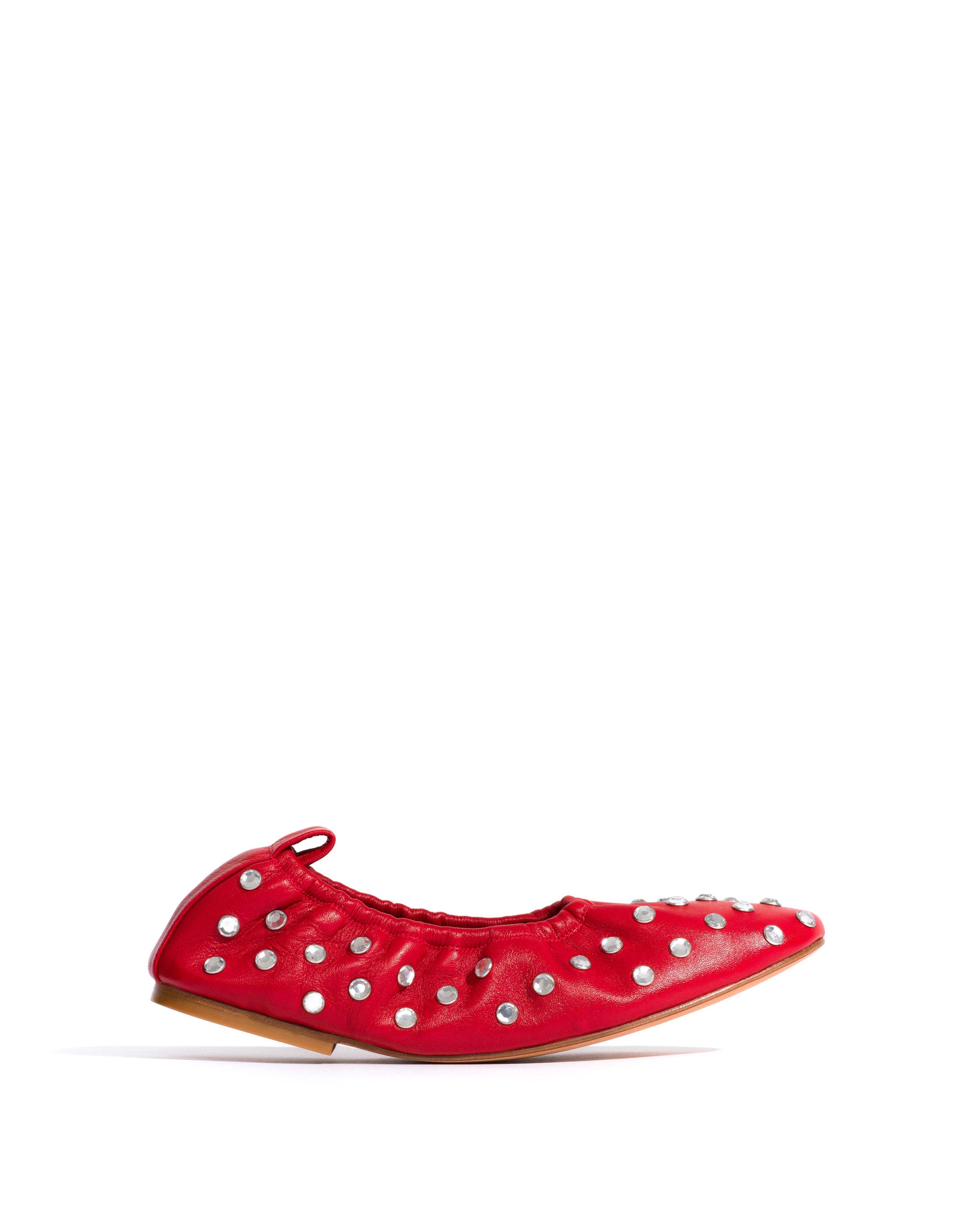 Mirelda crystals Silky lamb Ruby red - Anonymous Copenhagen Flat-loafers & ballerinas & pumps