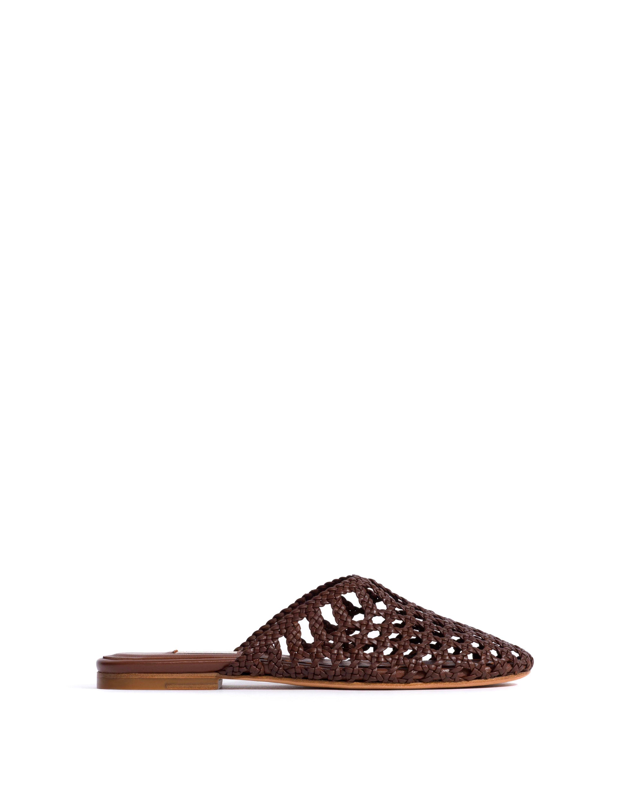 Sabrina 10 hand-braided leather Chocolate - 