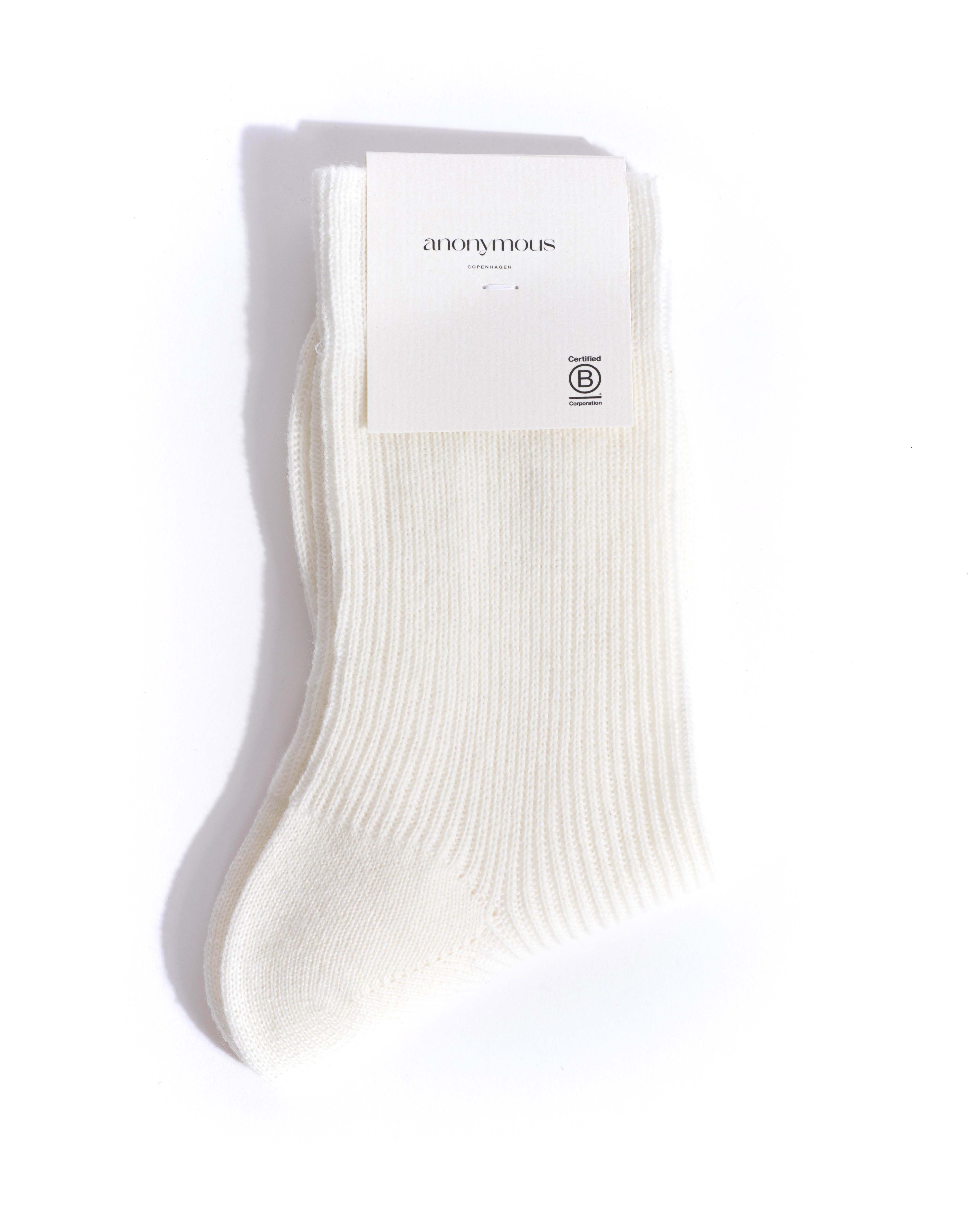 Lanai cashmere socks 70% wool 30% cashmere White sand