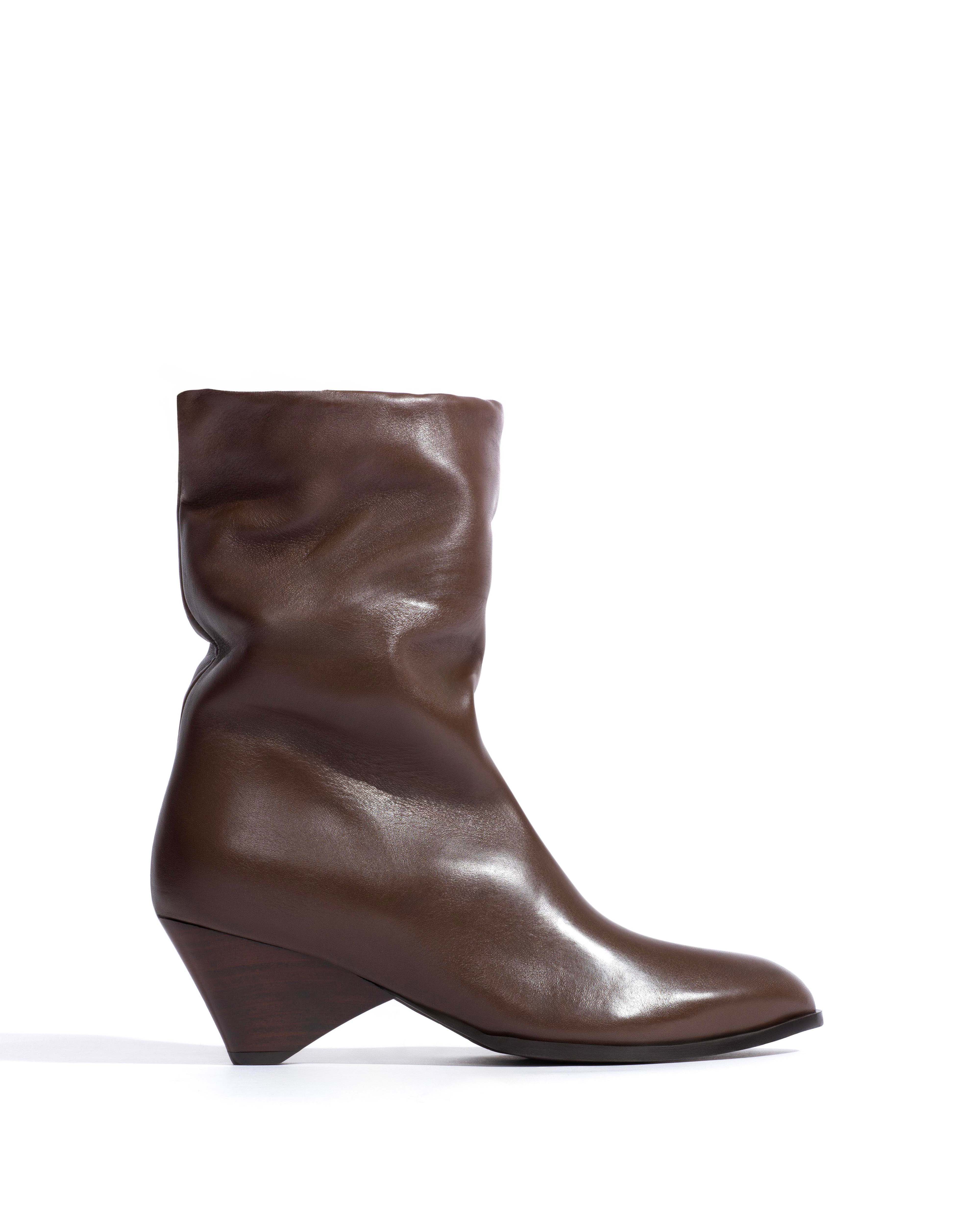 Vully 50 triangle lamb shearling Soft calf Dark taupe