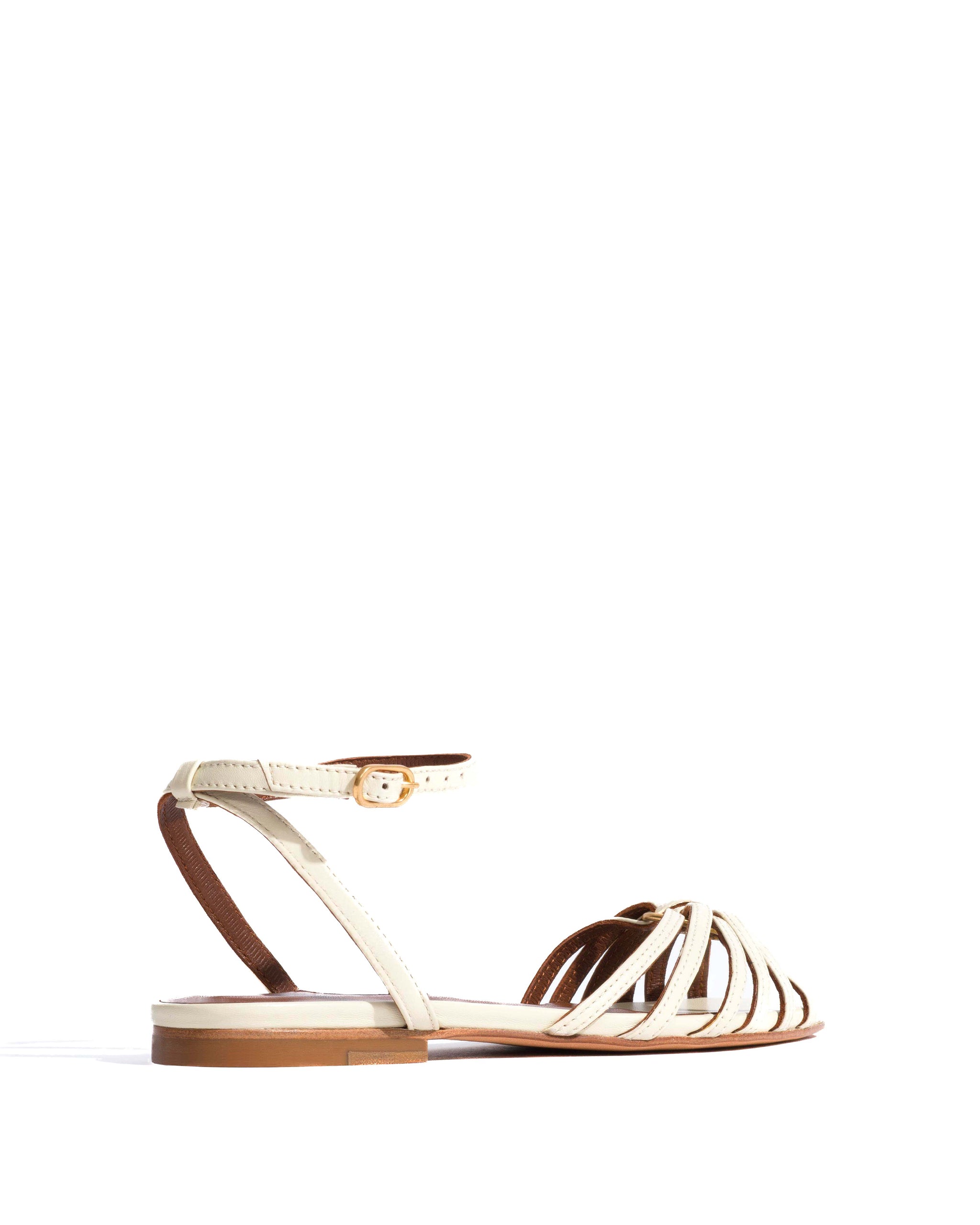 Lopes 10 Shiny lamb White sand - Anonymous Copenhagen Flat sandals