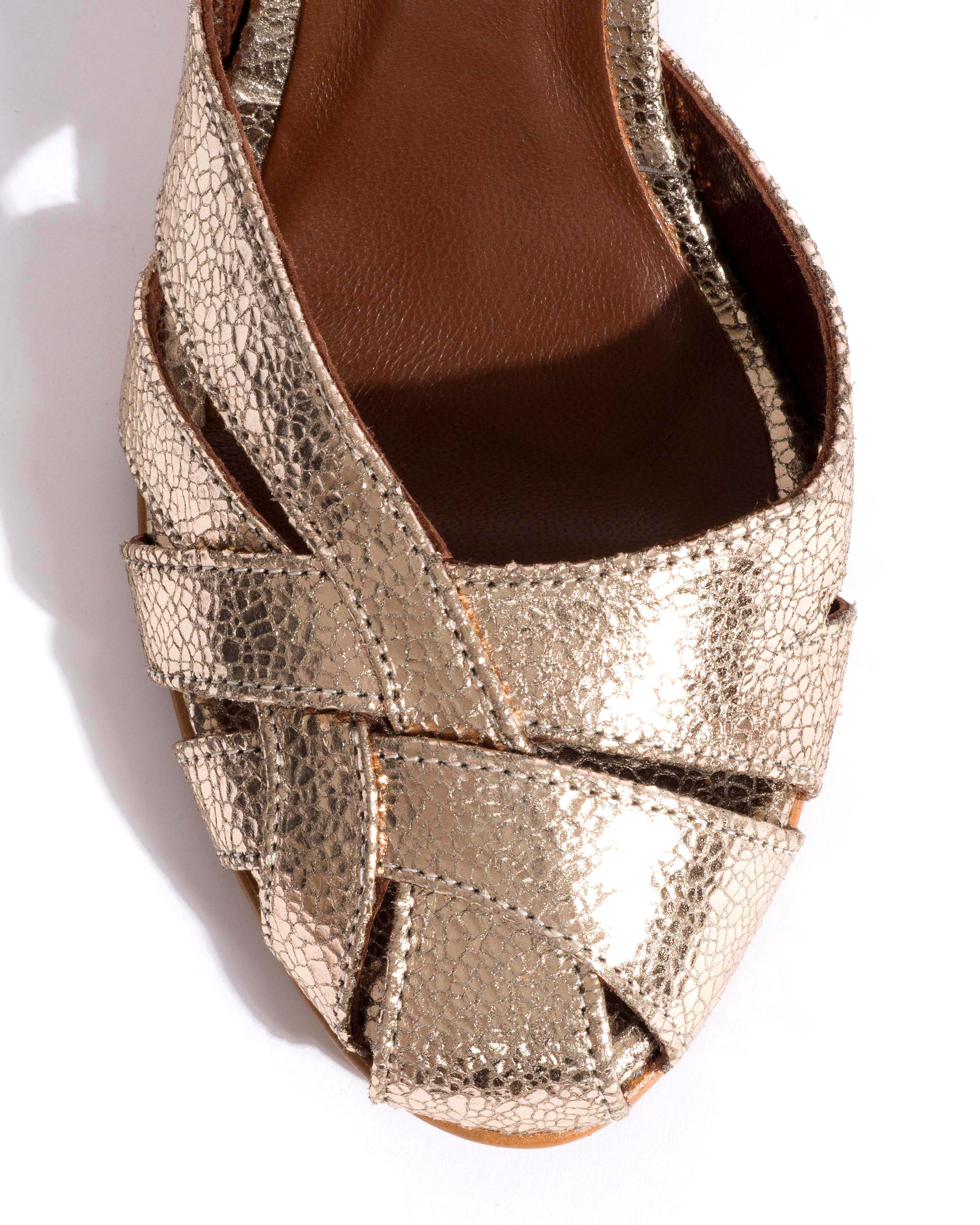 Banie 75 Crackled metallic goat Vintage champagne