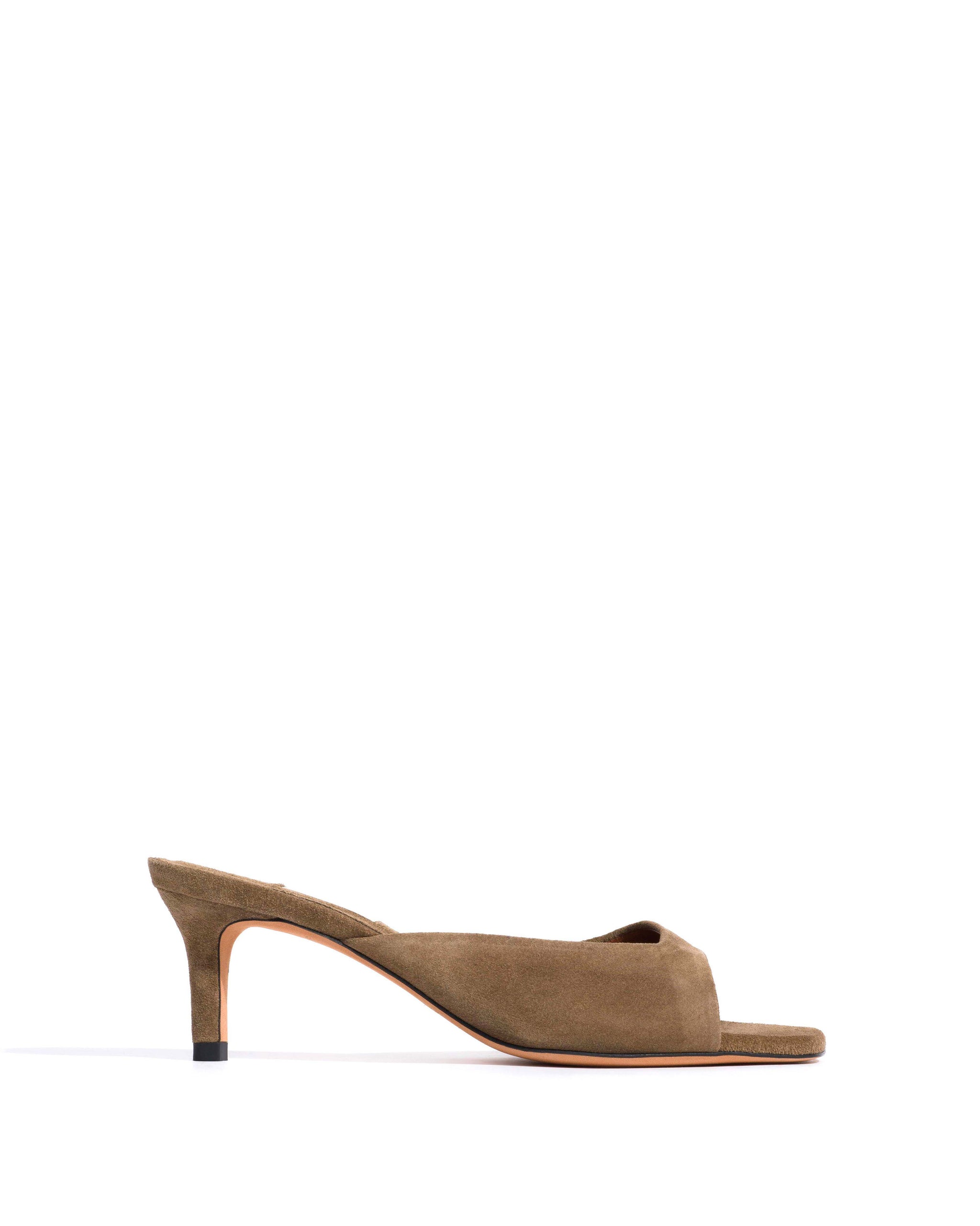 Mazy 55 Calf suede Dried olive - Anonymous Copenhagen Heels