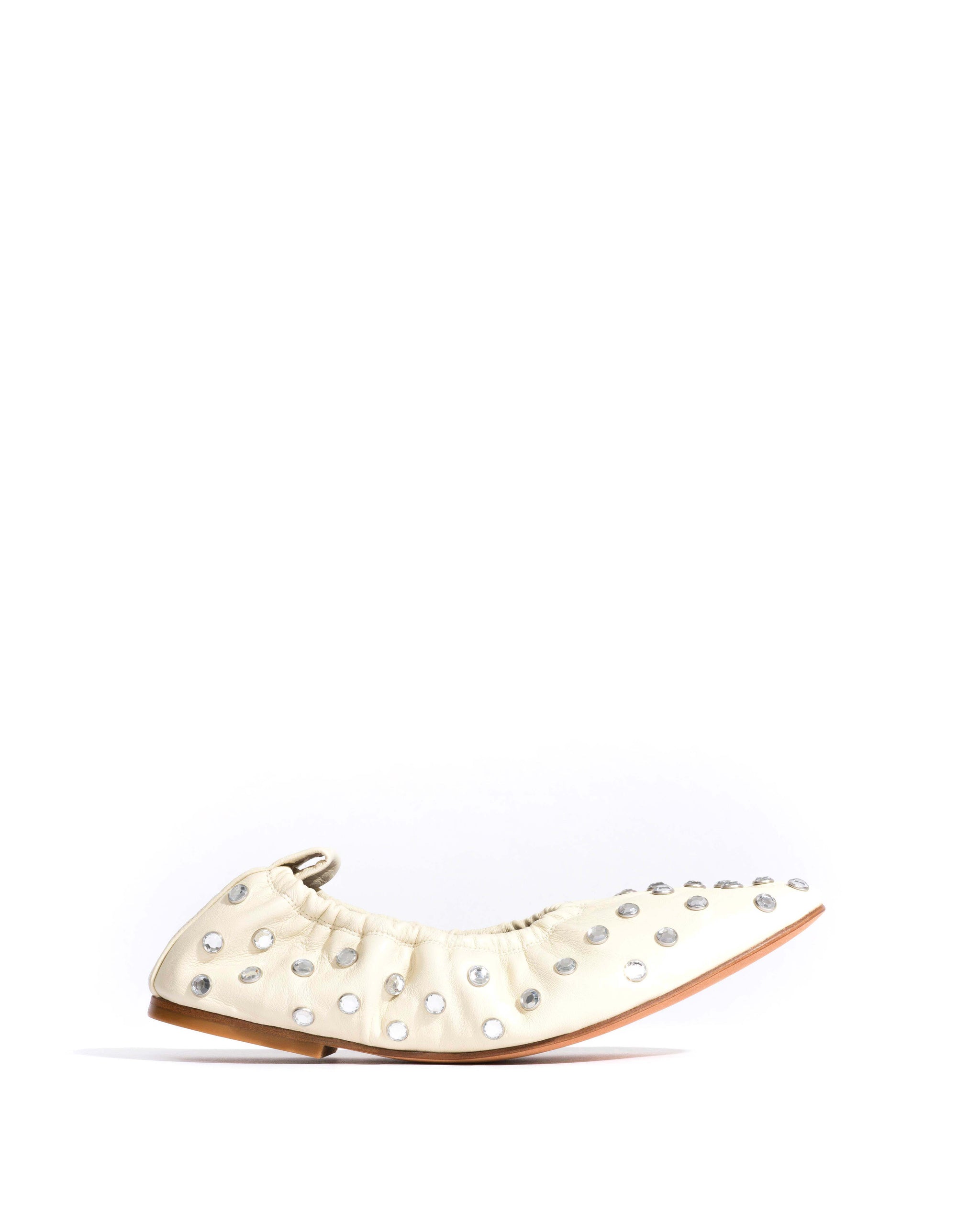 Mirelda crystals Silky lamb White sand - Anonymous Copenhagen Flat-loafers & ballerinas & pumps