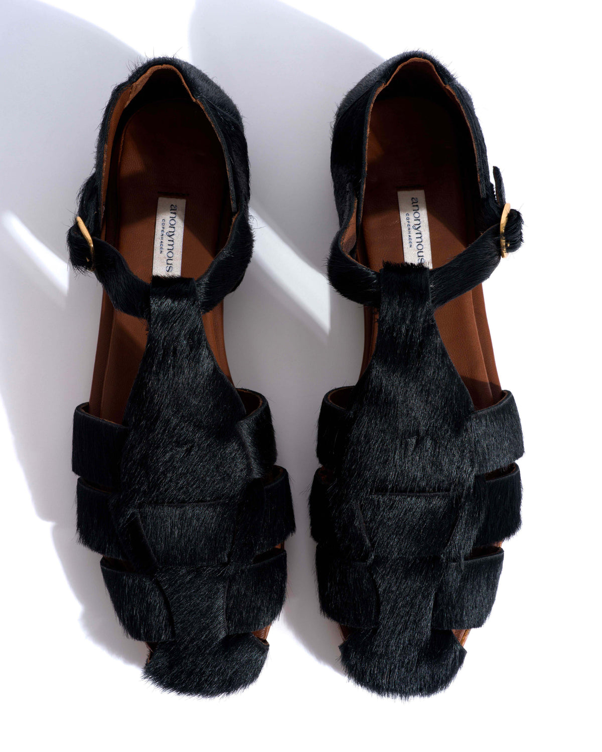 Lain flats Calf hair Black
