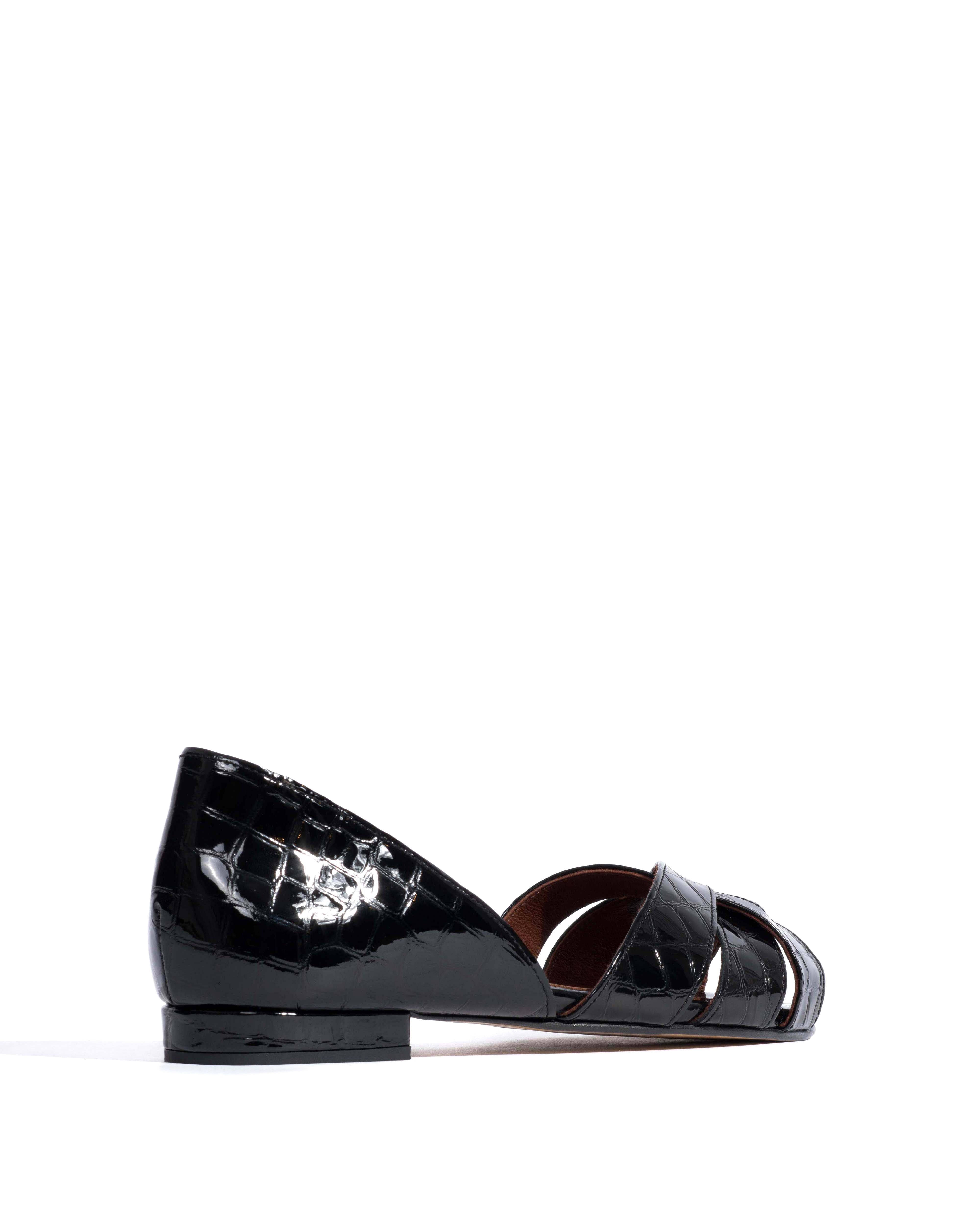 Sanni 20 Polished croco calf Black