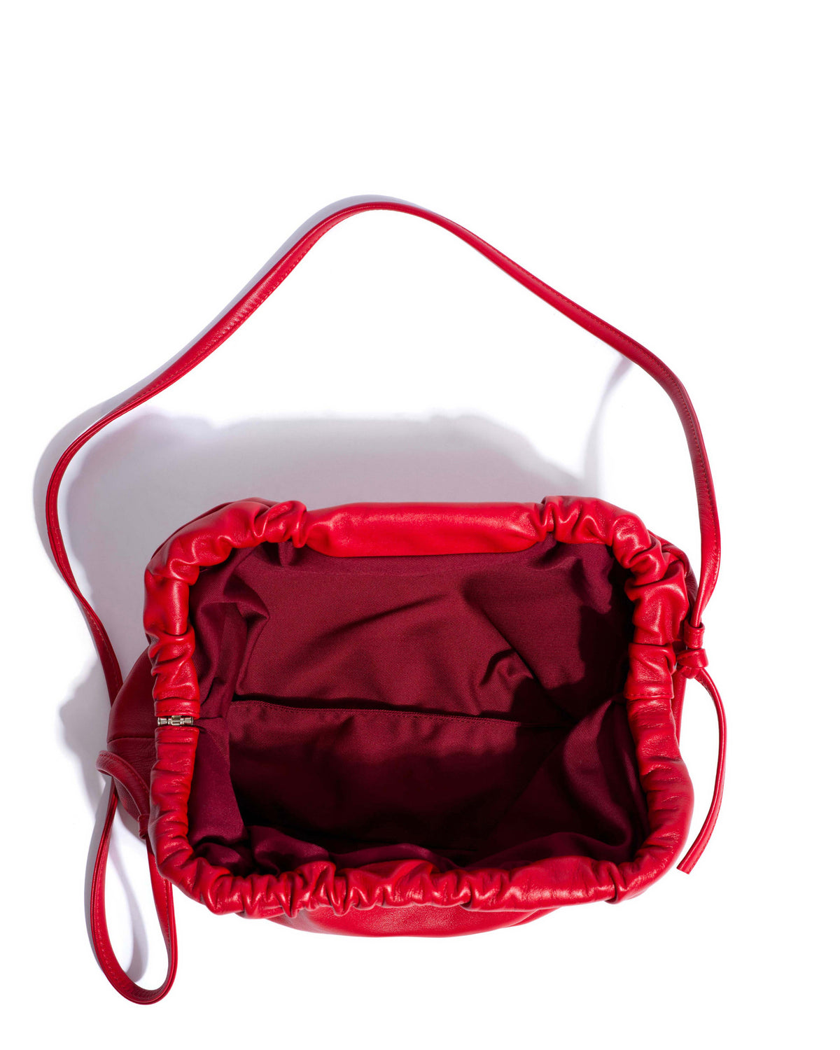Hally classic cloud bag Shiny lamb Ruby red
