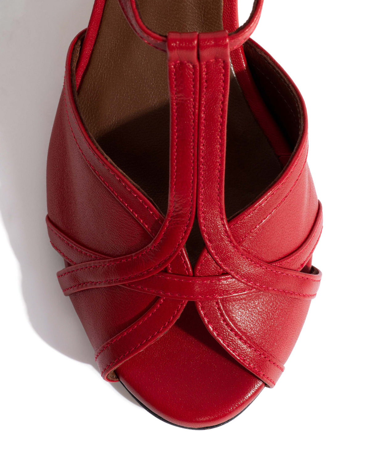 Therese 55 Shiny lamb Ruby red