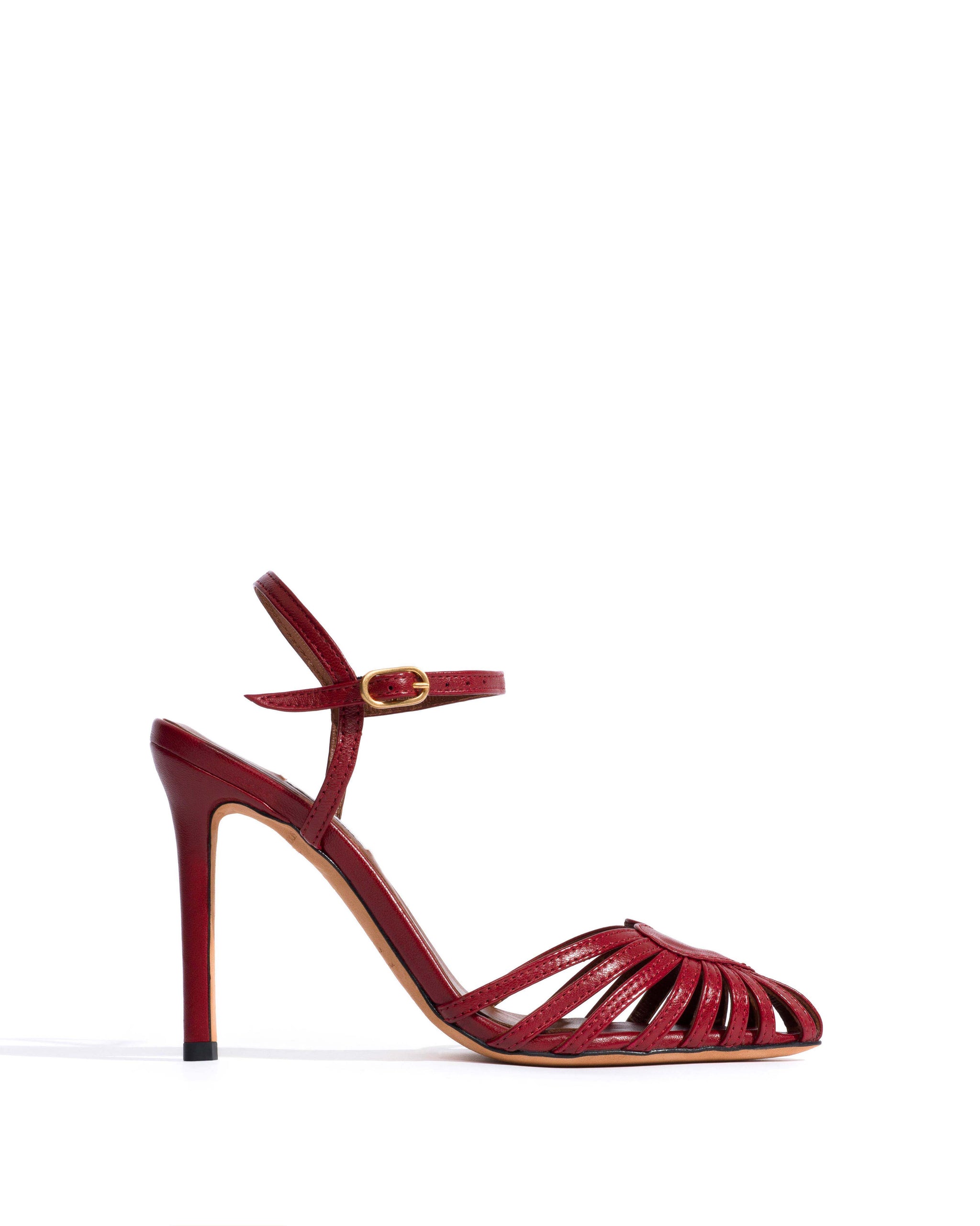 Keesha 100 Shiny lamb Pomegranate - Anonymous Copenhagen Heels