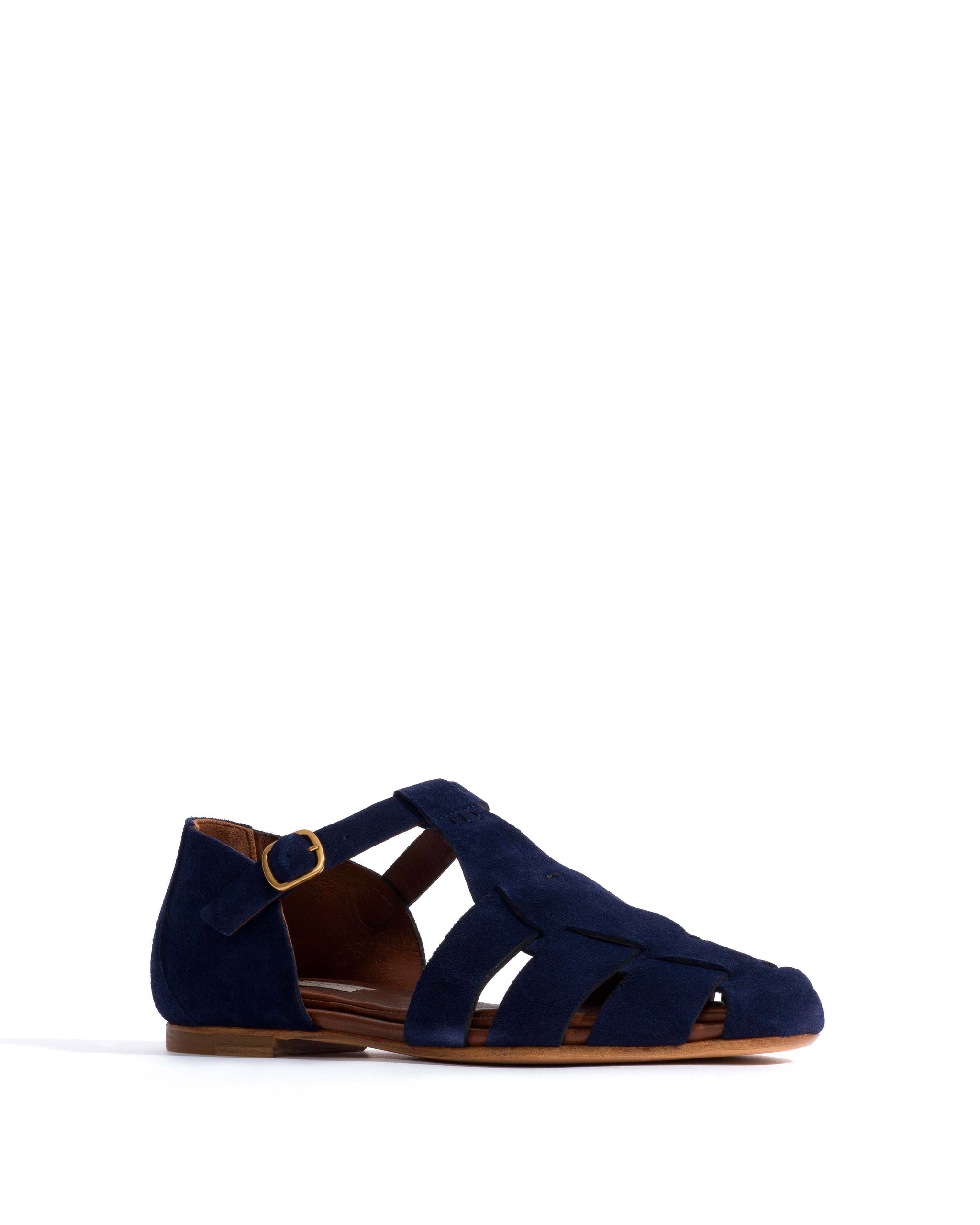 Lain flats Calf suede Ink blue - Anonymous Copenhagen Flat-loafers & ballerinas & pumps