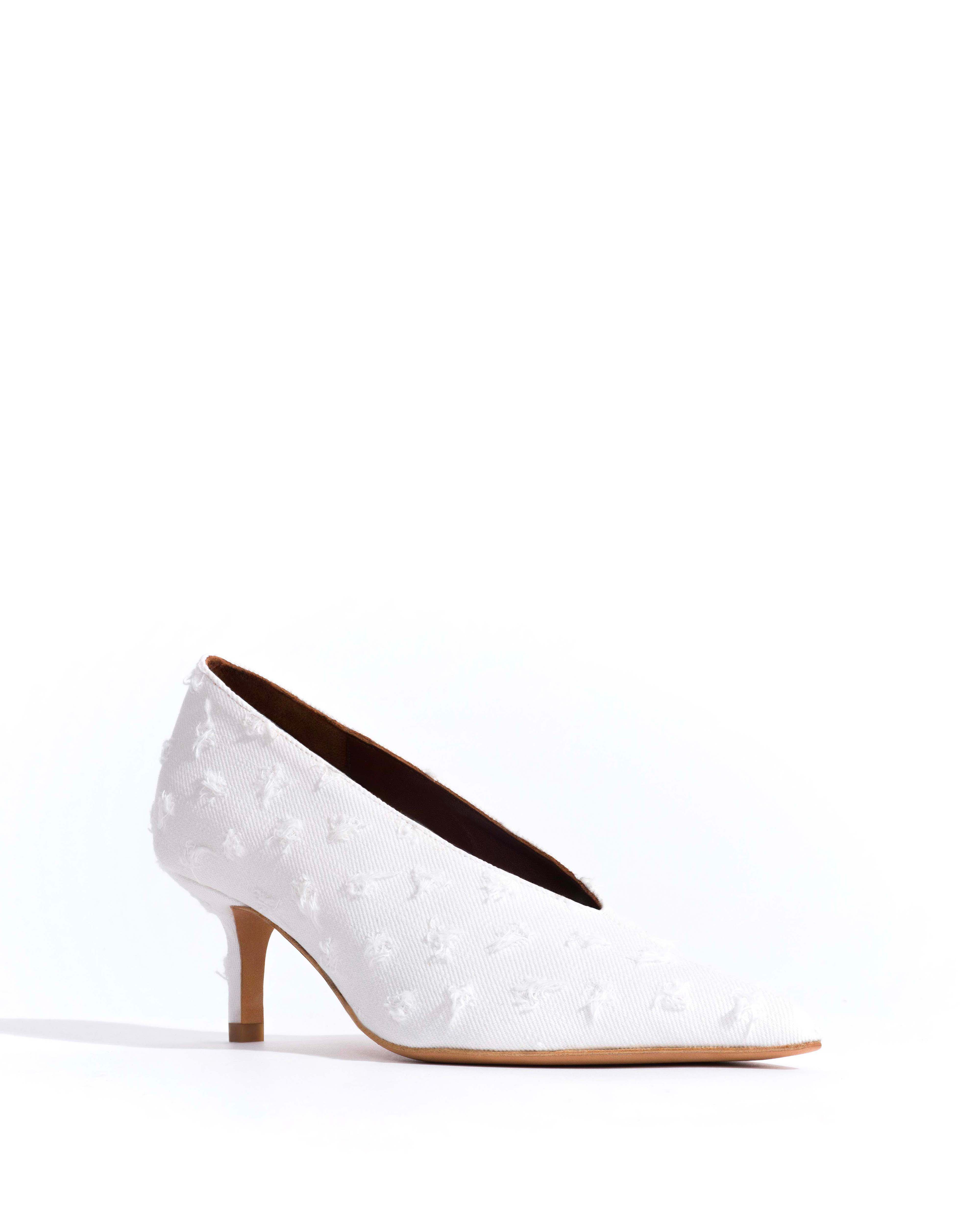 Phia 55 pin Denim Distressed washed white