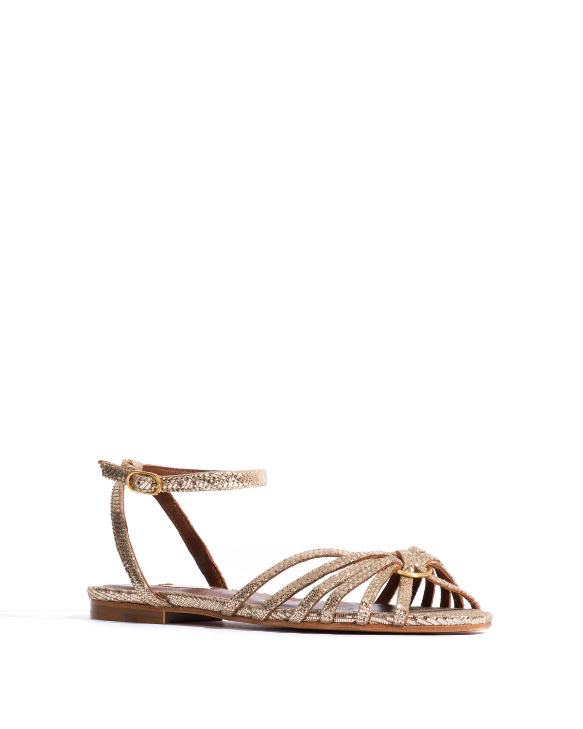 Lopes 10 Lizard metallic goat Vintage champagne