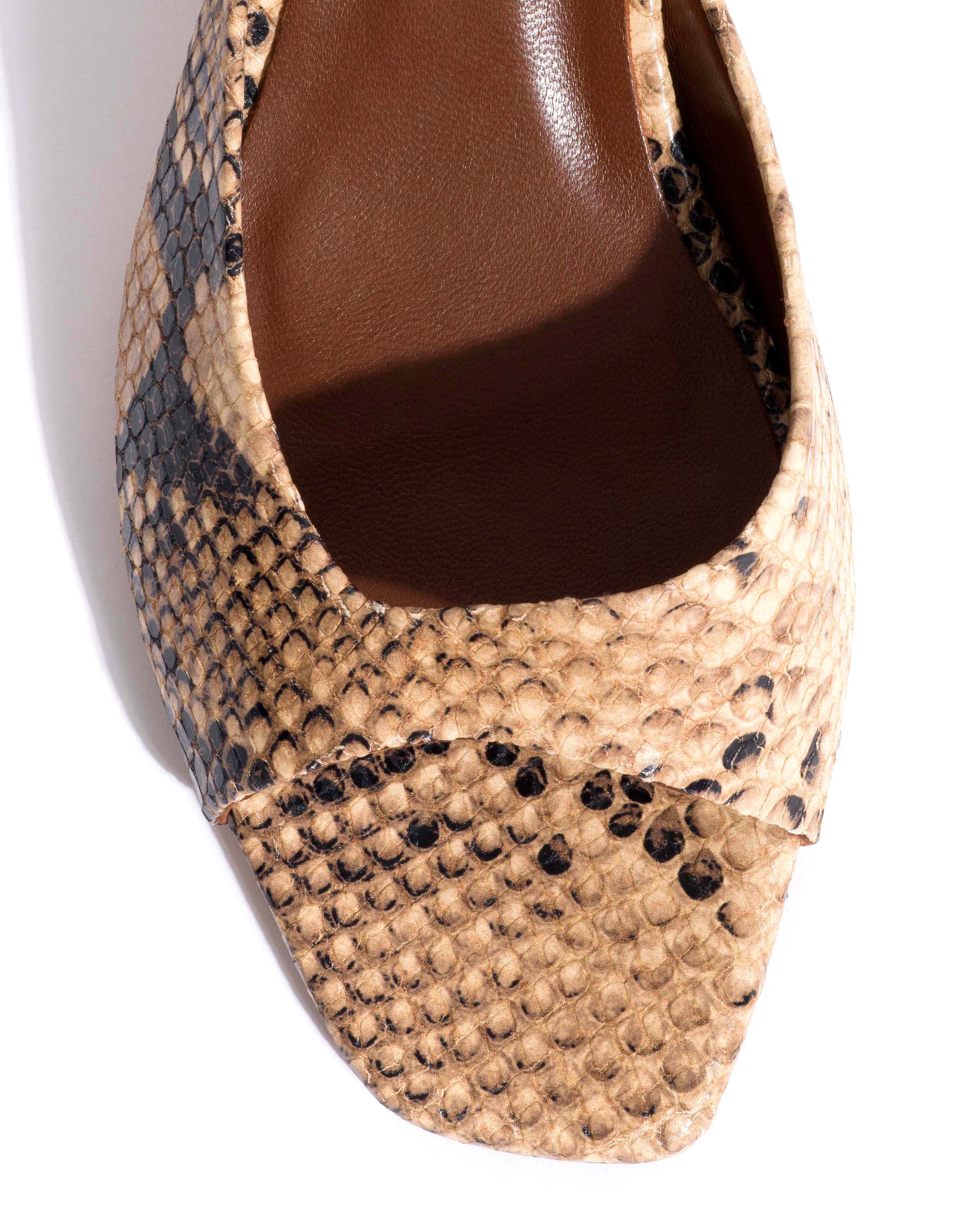 Mazy 55 Snake calf Natural sand