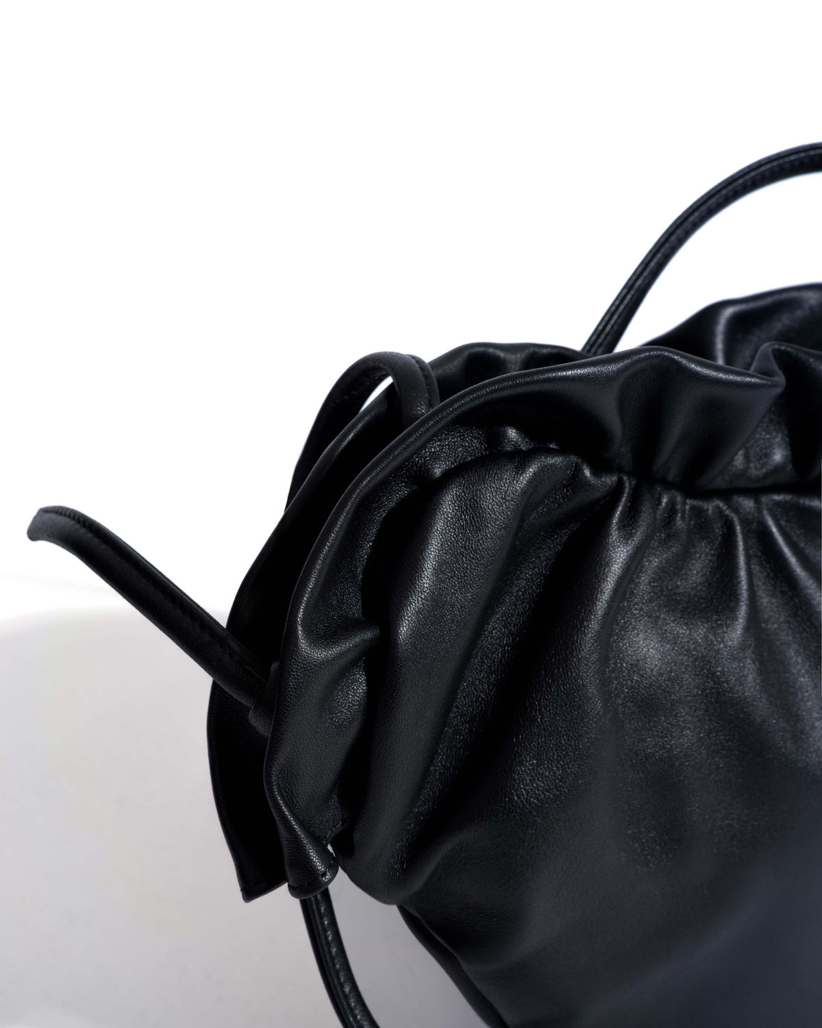 Zally classic heart bag Shiny lamb Black