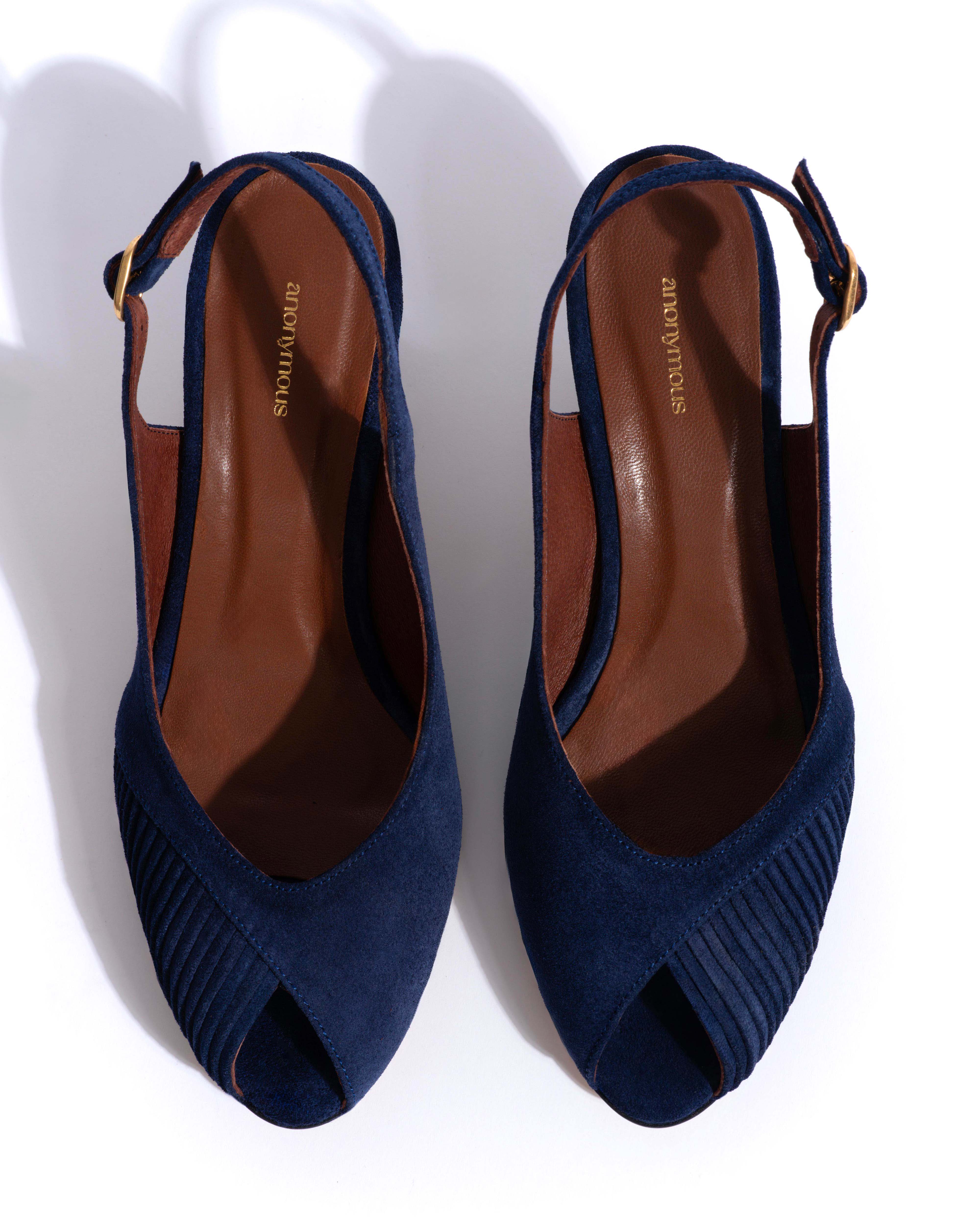 Cassandra 50 stiletto Calf suede Ink blue