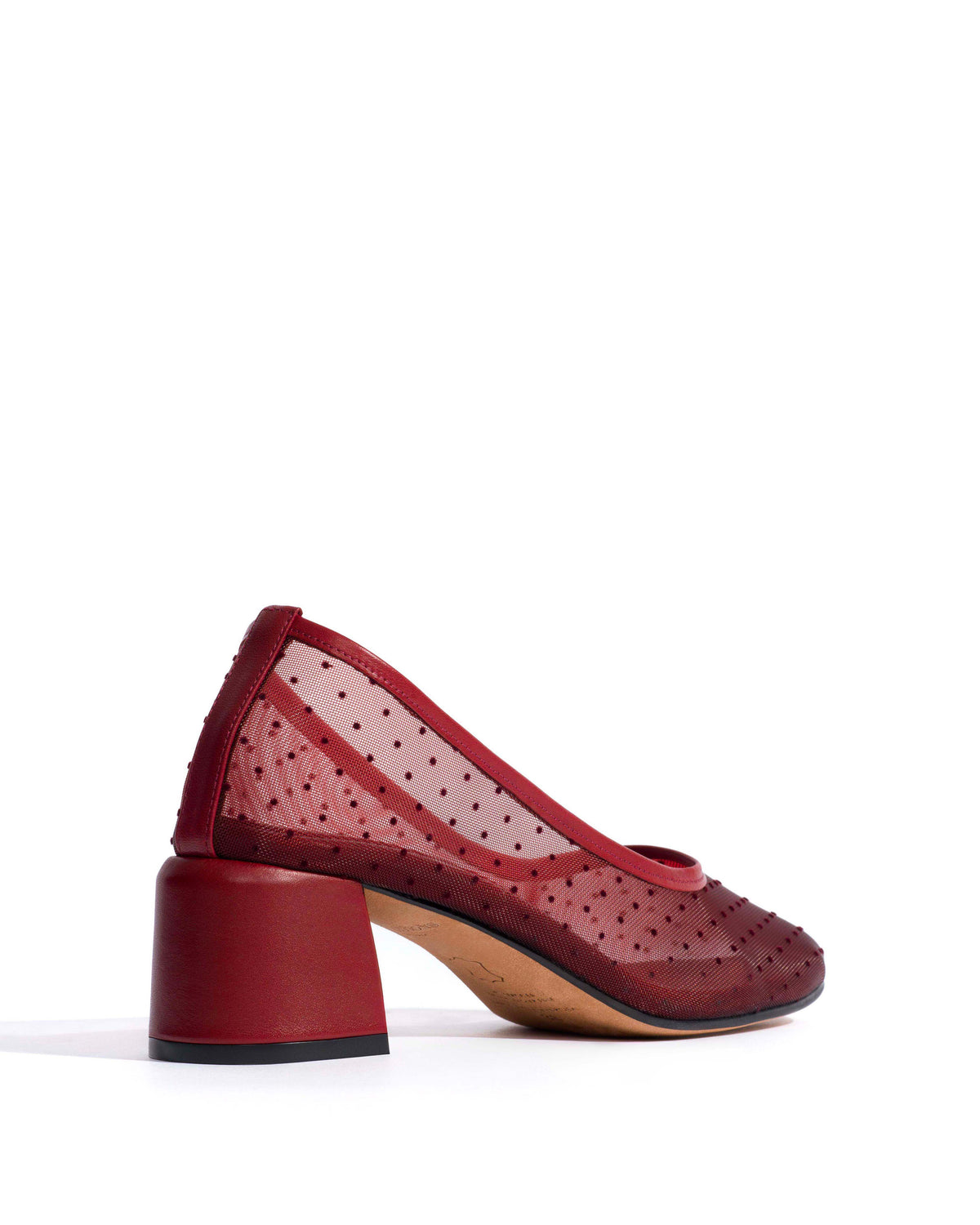 Sacha 40 mesh Shiny lamb & dot velvet mesh Pomegranate