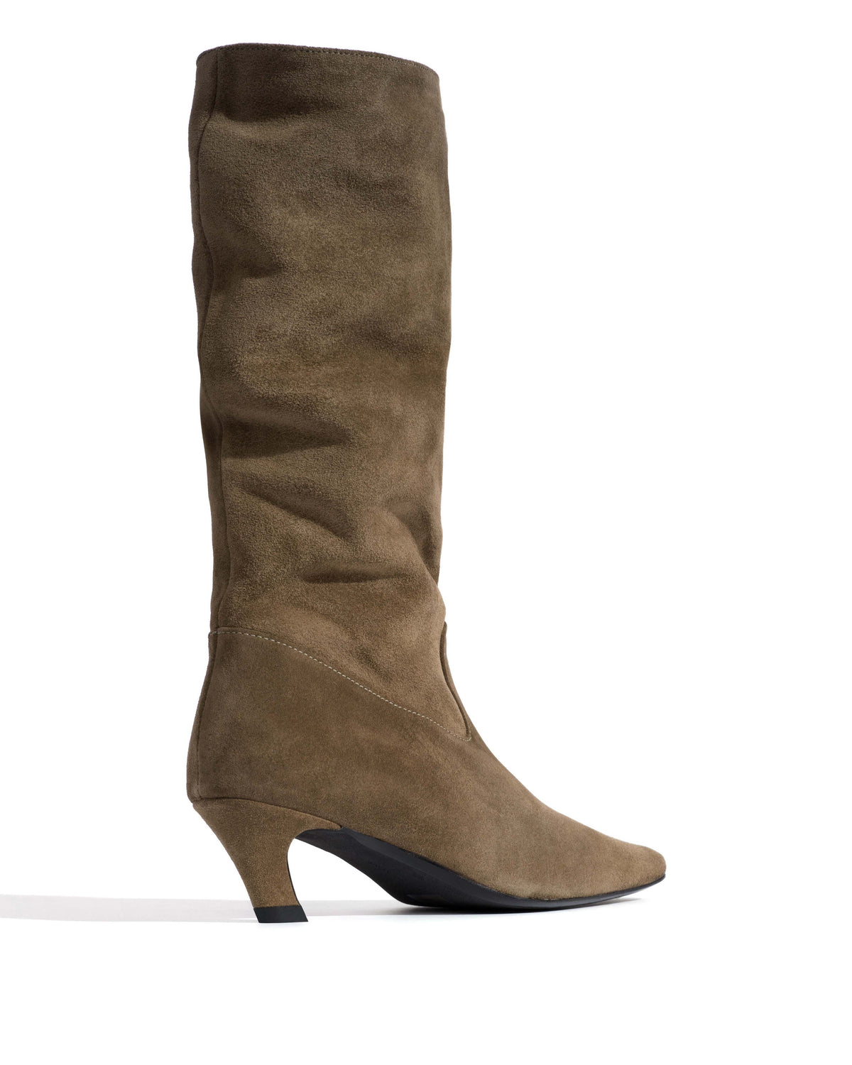 Tess Calf suede Dried olive