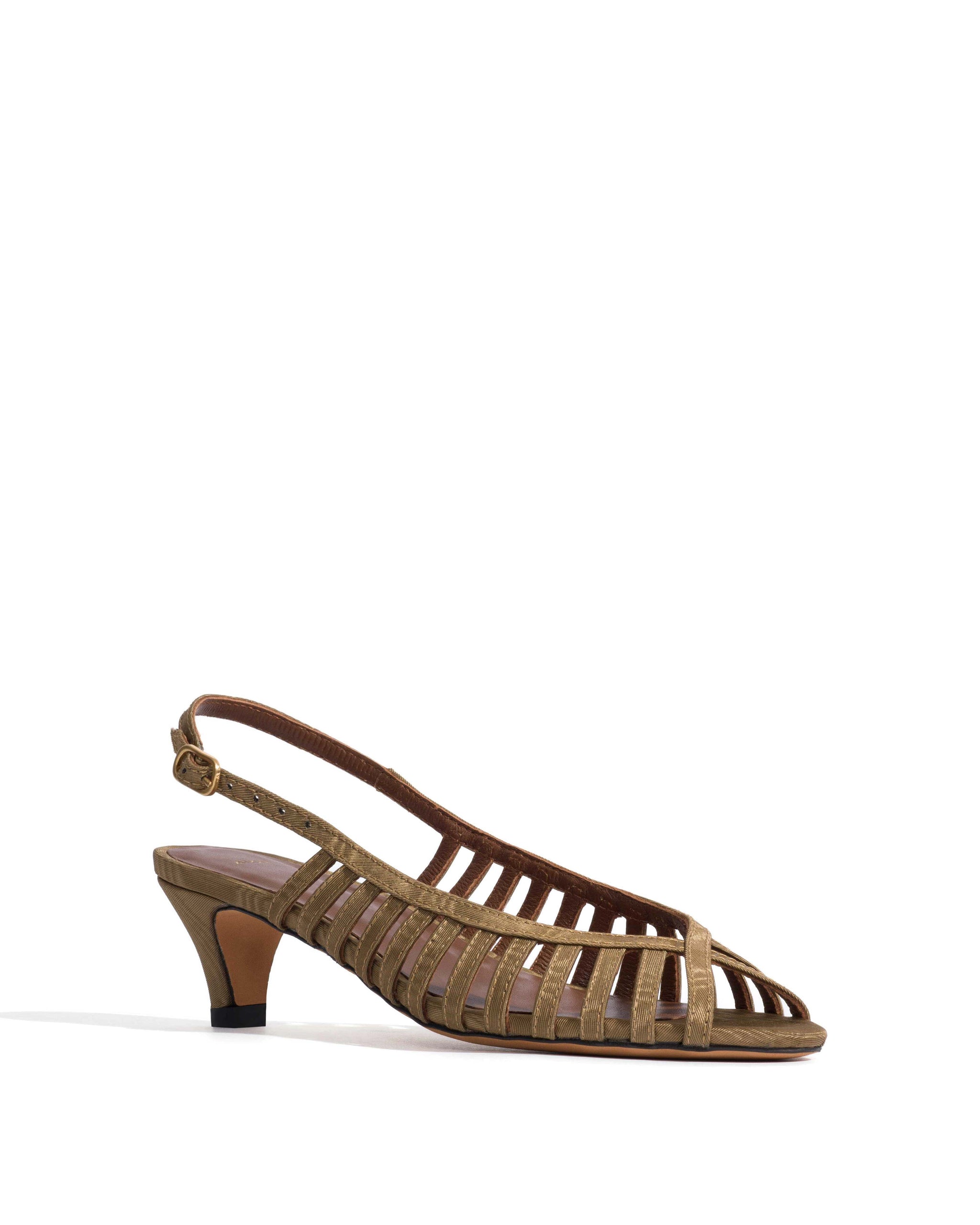 Carminho 40 stiletto Glossy moire Khaki
