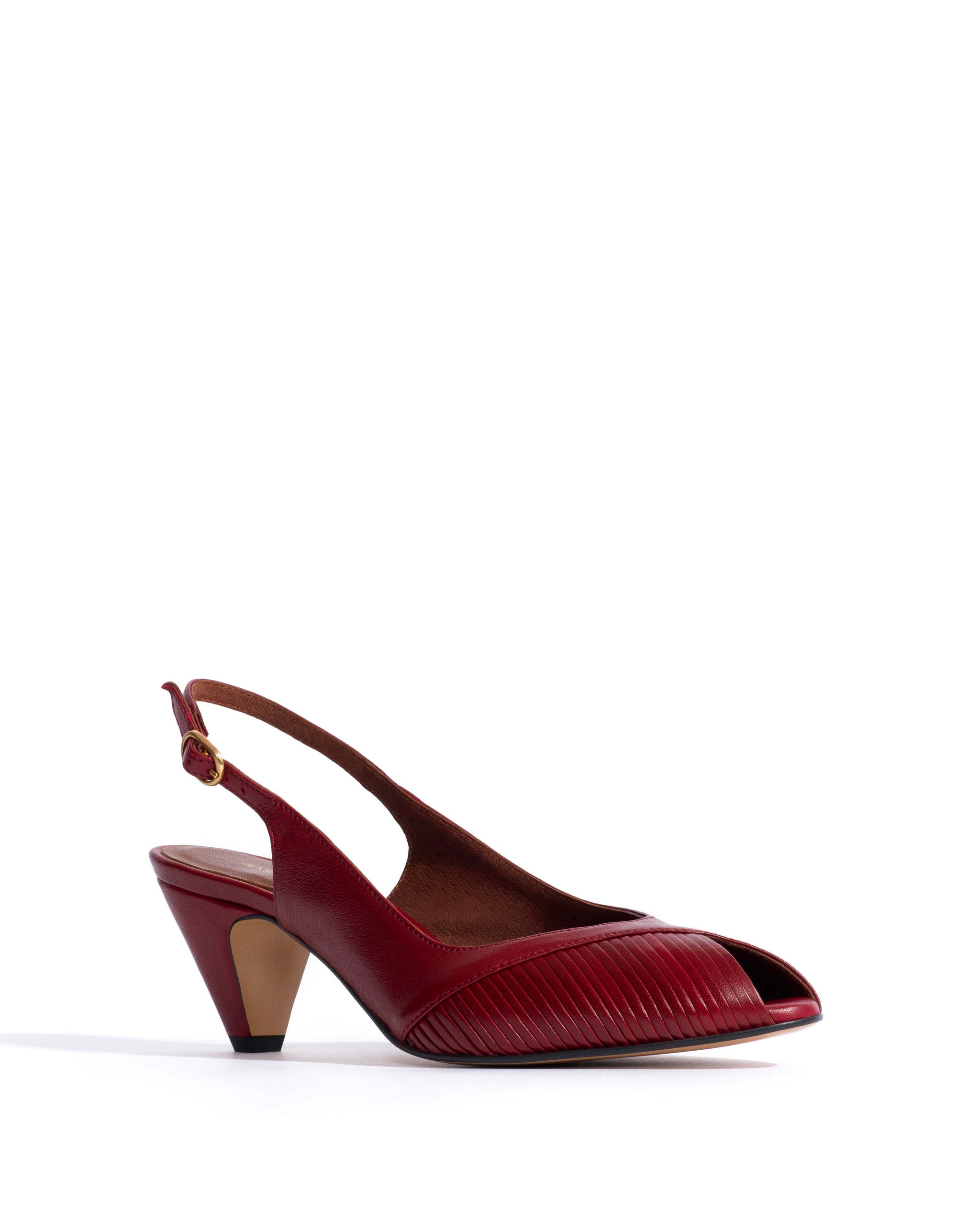 Cassandra 50 stiletto Shiny lamb Pomegranate