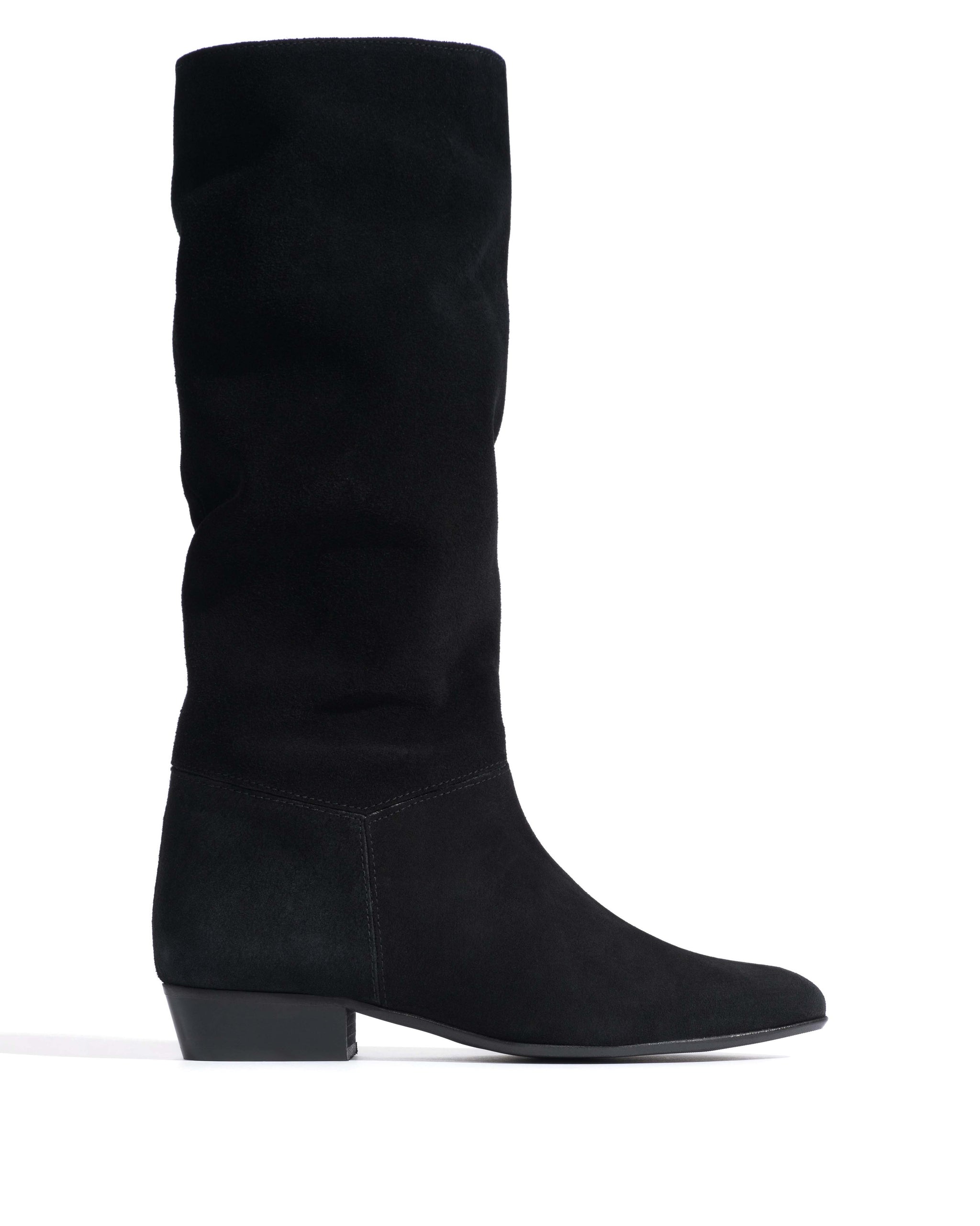 Jasmina 20 Calf suede & sleek leather Black
