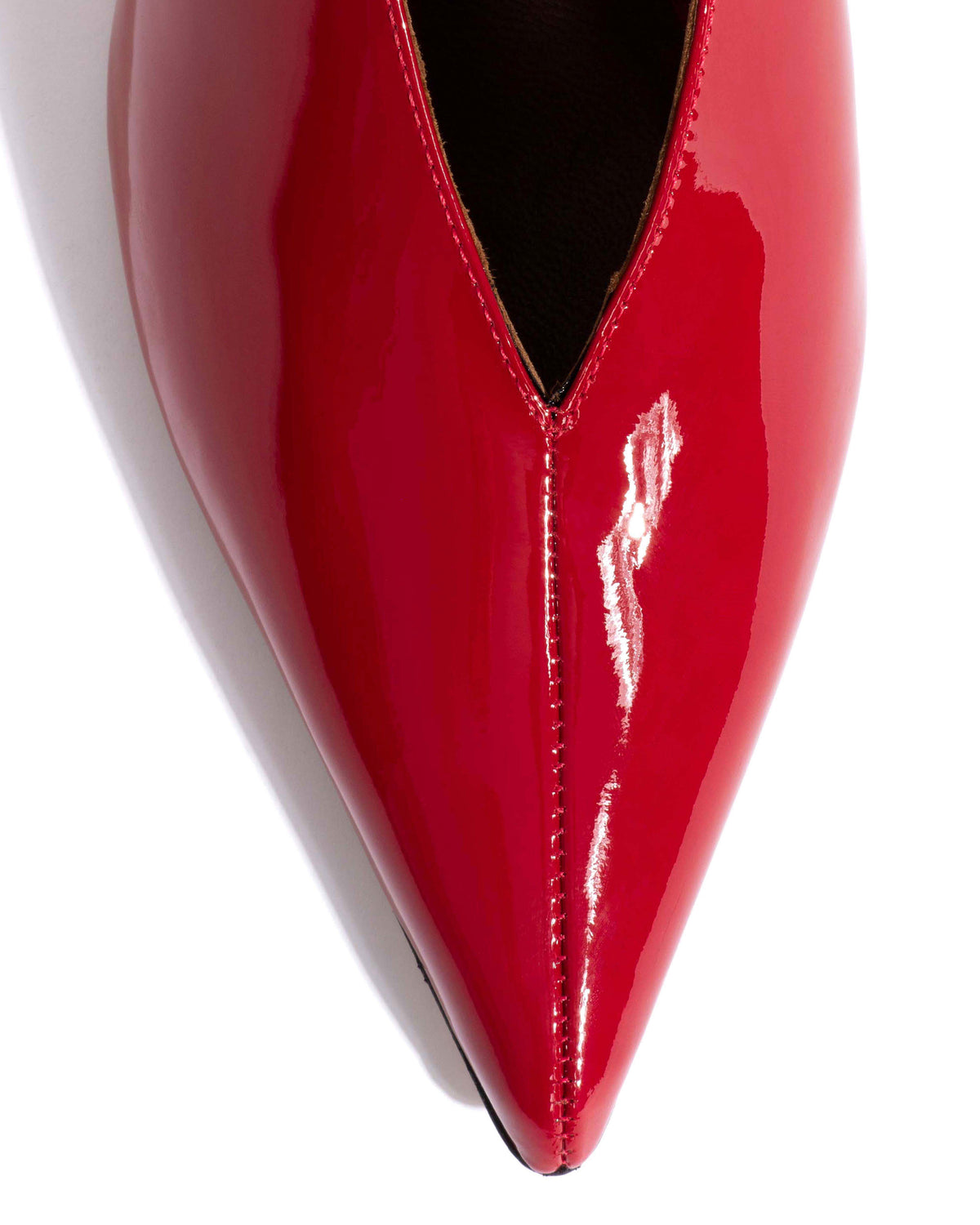 Phia 55 pin Polished soft calf Ruby red