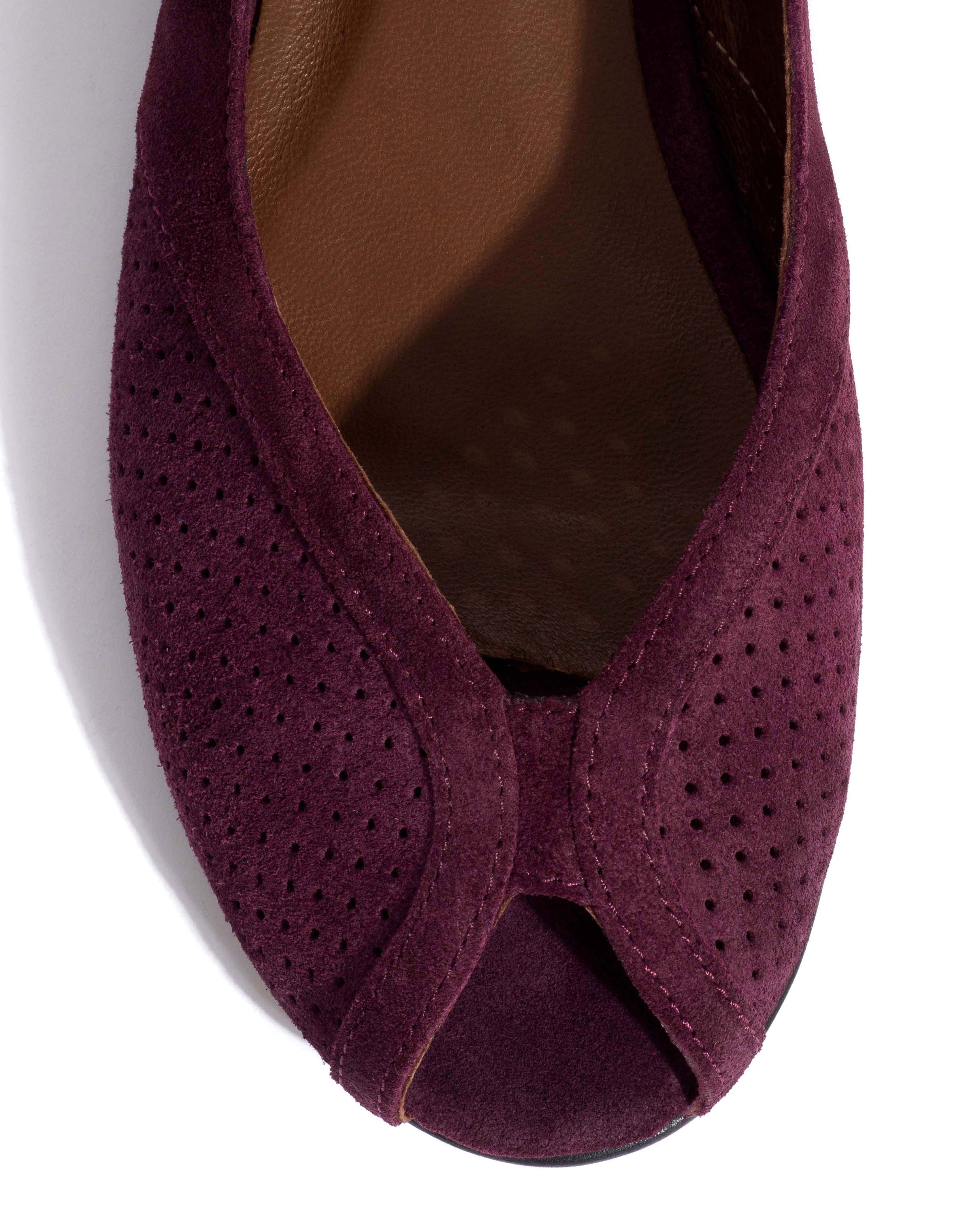 Tiffy Calf suede Fig purple