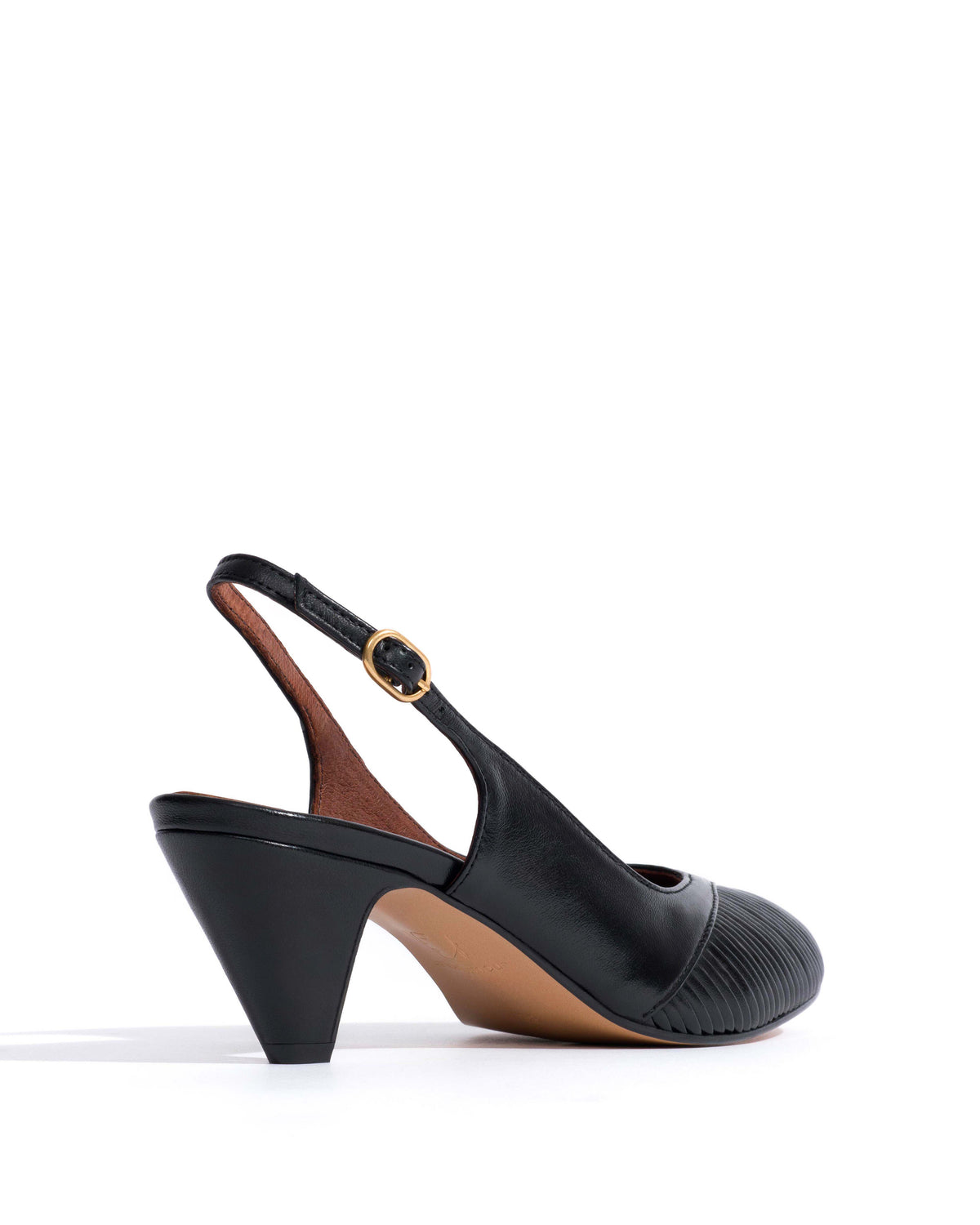 Cassandra 50 stiletto Shiny lamb Black
