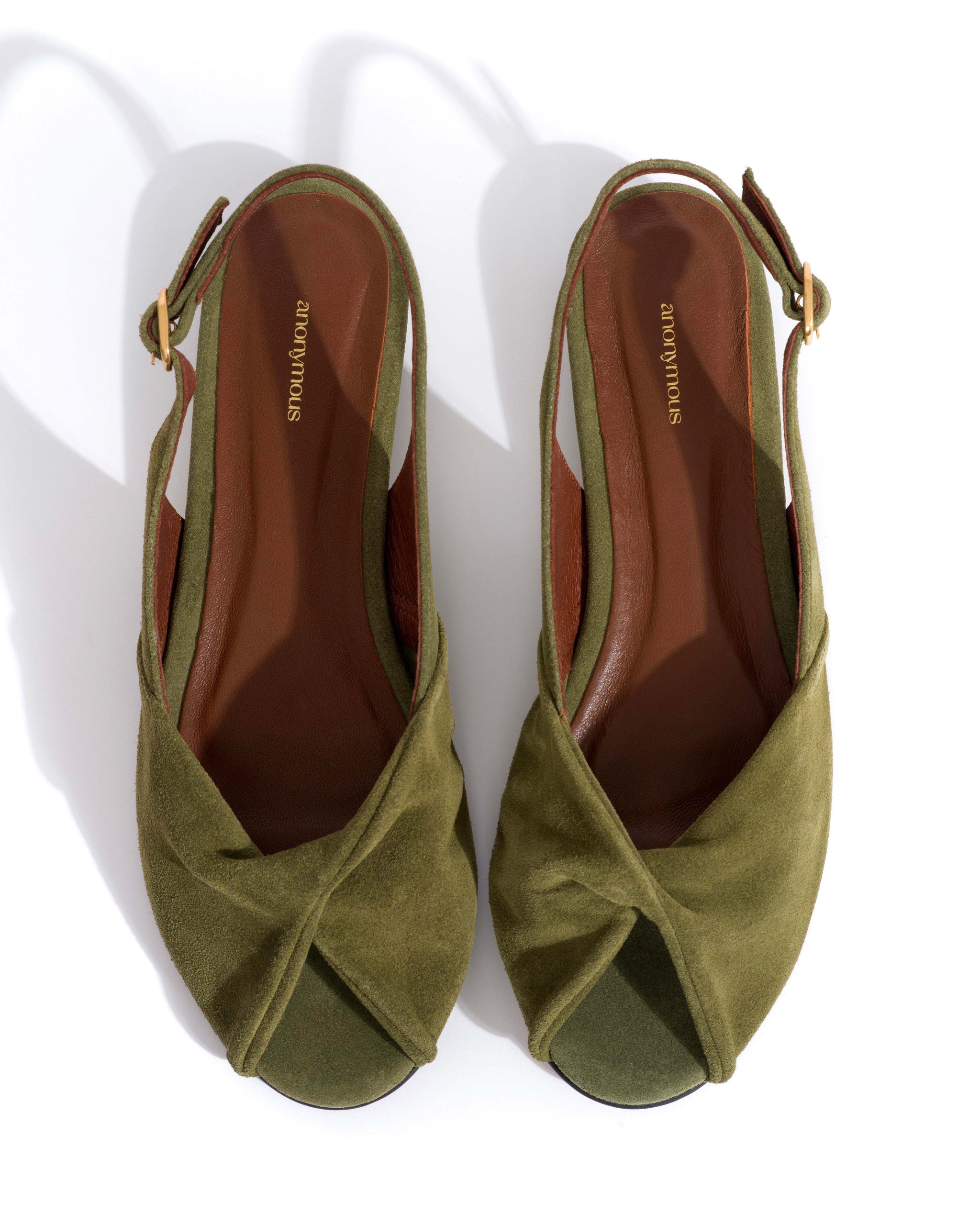 Magda 20 Calf suede Olive green - Anonymous Copenhagen Flat sandals