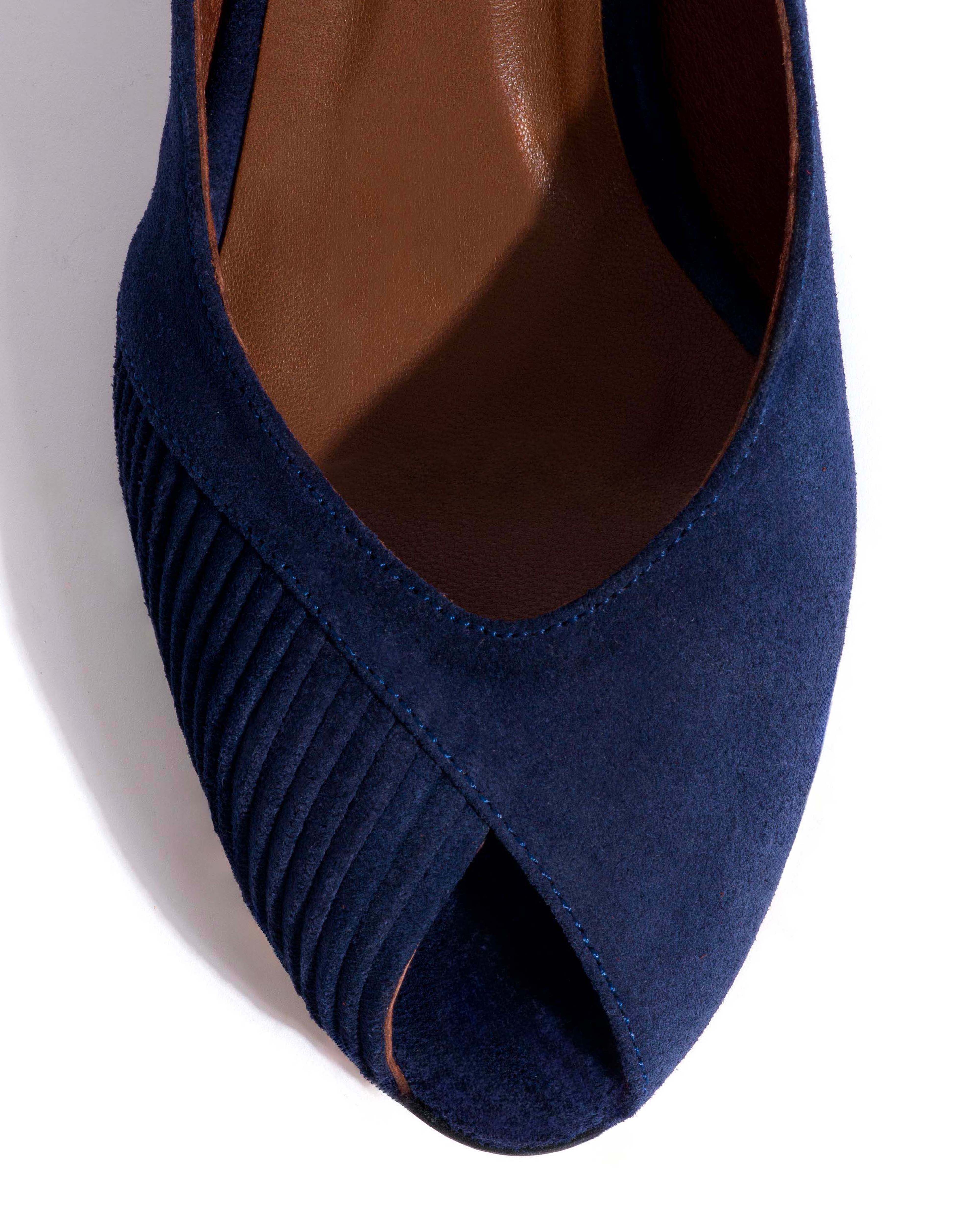 Cassandra 50 stiletto Calf suede Ink blue