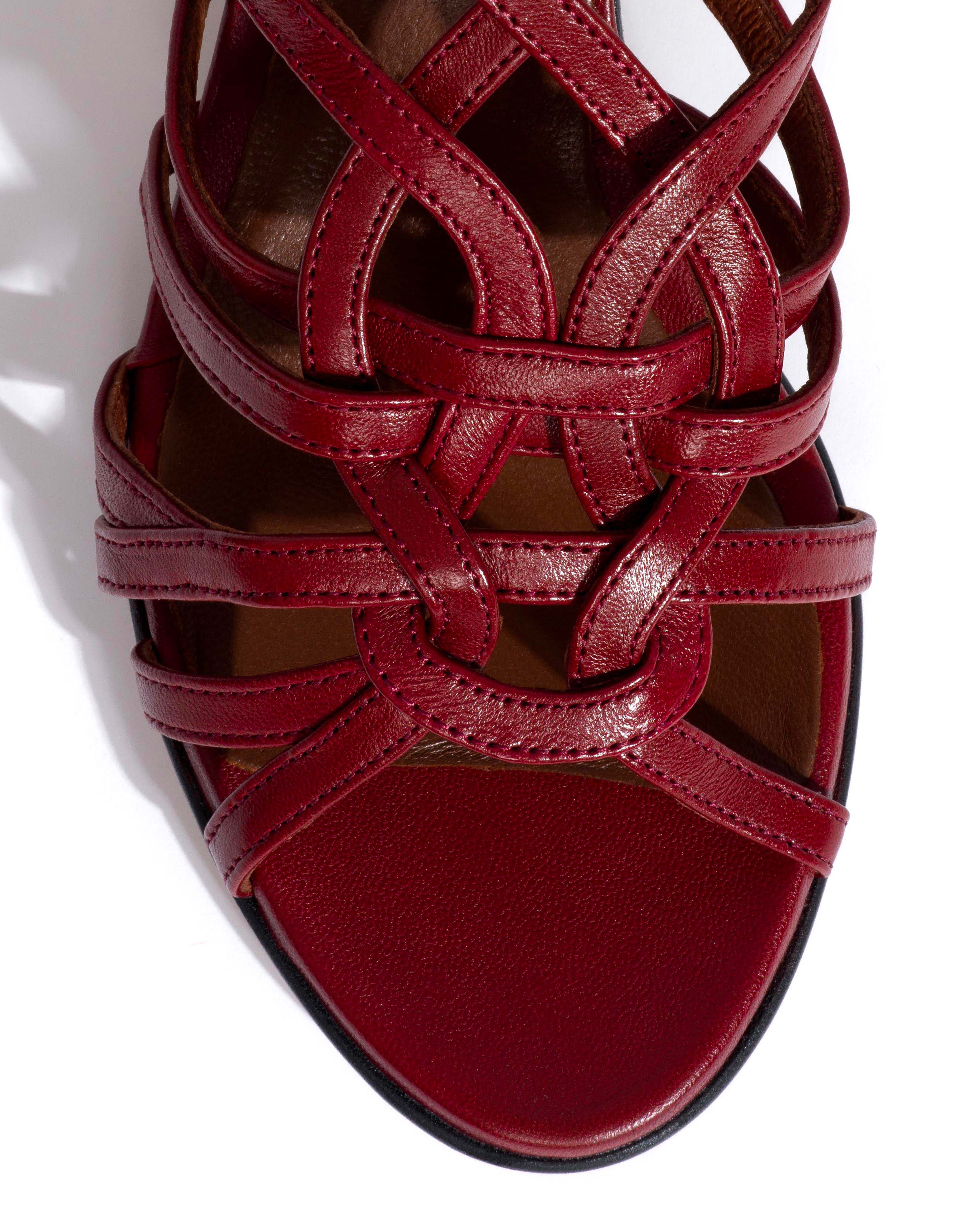 Vickey 50 stiletto Shiny lamb Pomegranate