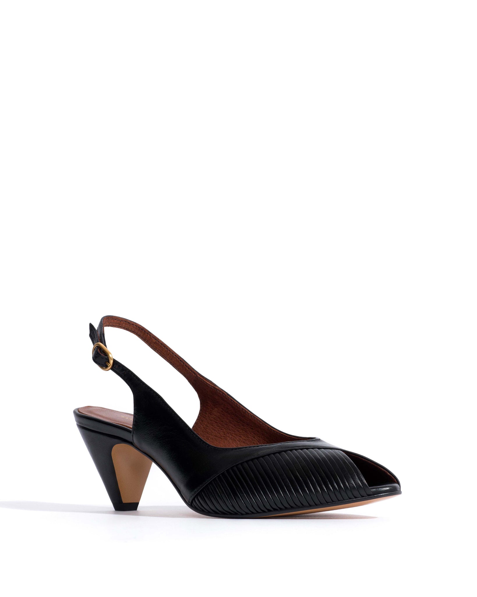 Cassandra 50 stiletto Shiny lamb Black– Anonymous Copenhagen DK