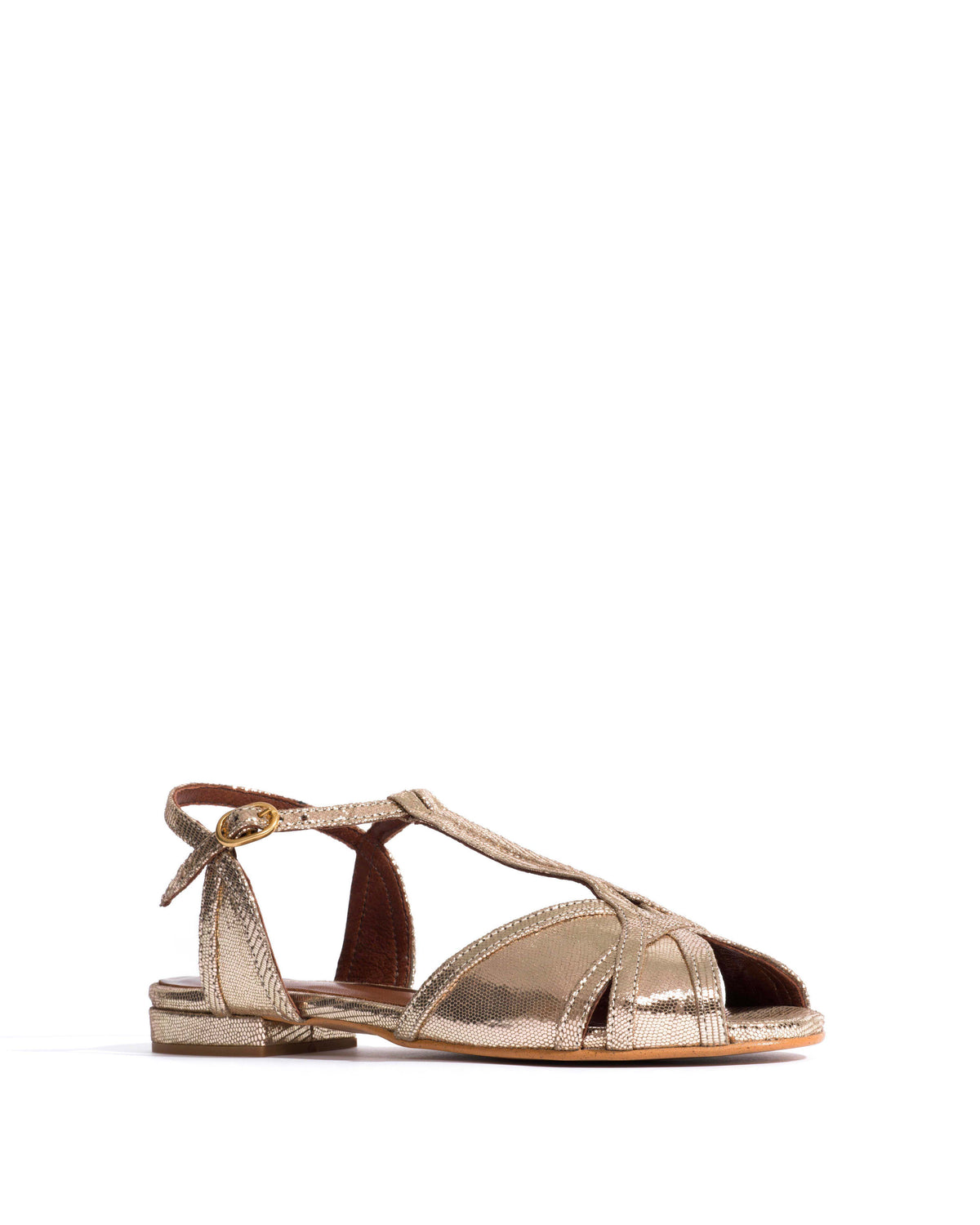 Therese 20 Lizard metallic goat Vintage champagne
