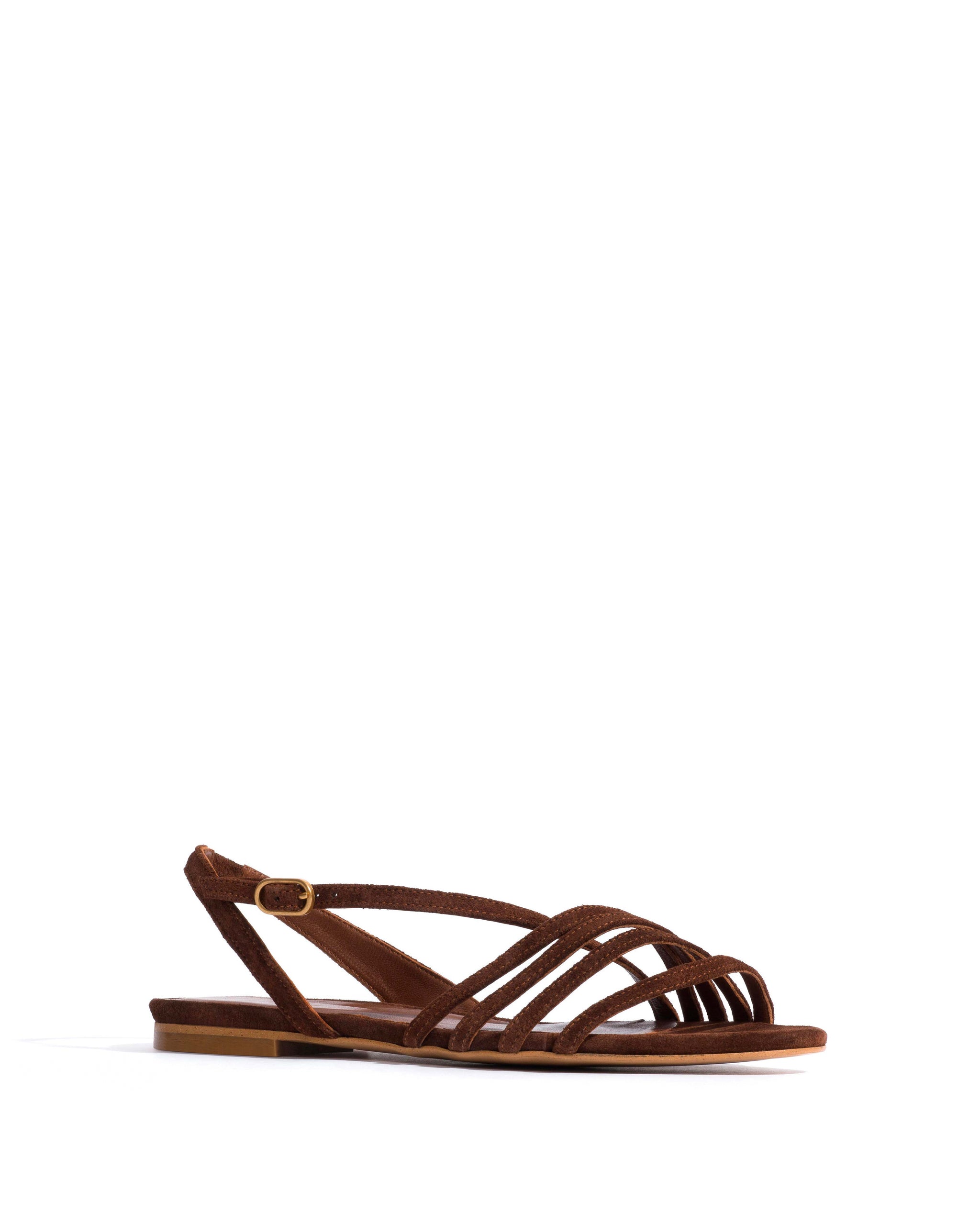 Naia 10 Calf suede Chocolate - Anonymous Copenhagen Flat sandals