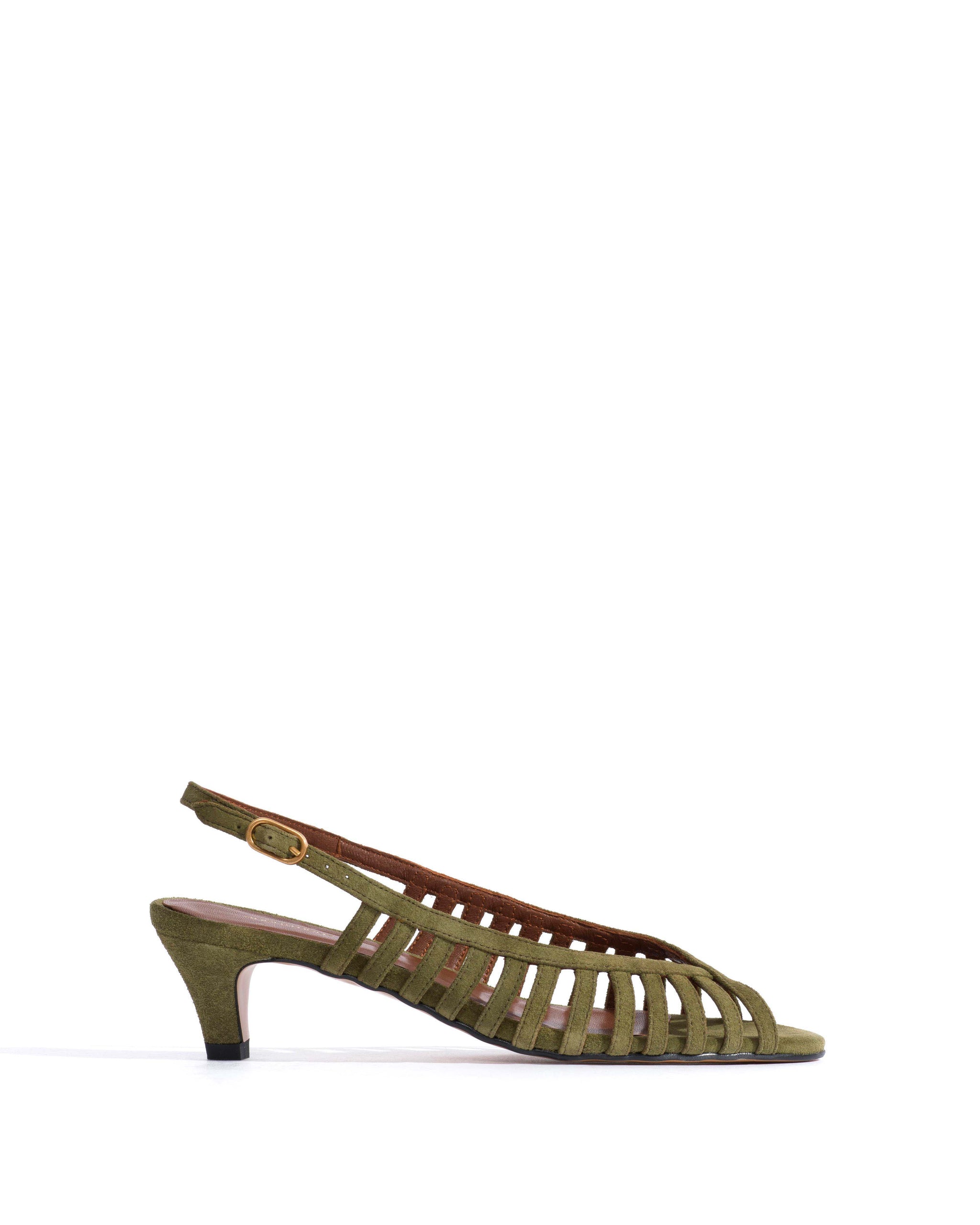 Carminho 40 stiletto Calf suede Olive green - Anonymous Copenhagen Heels