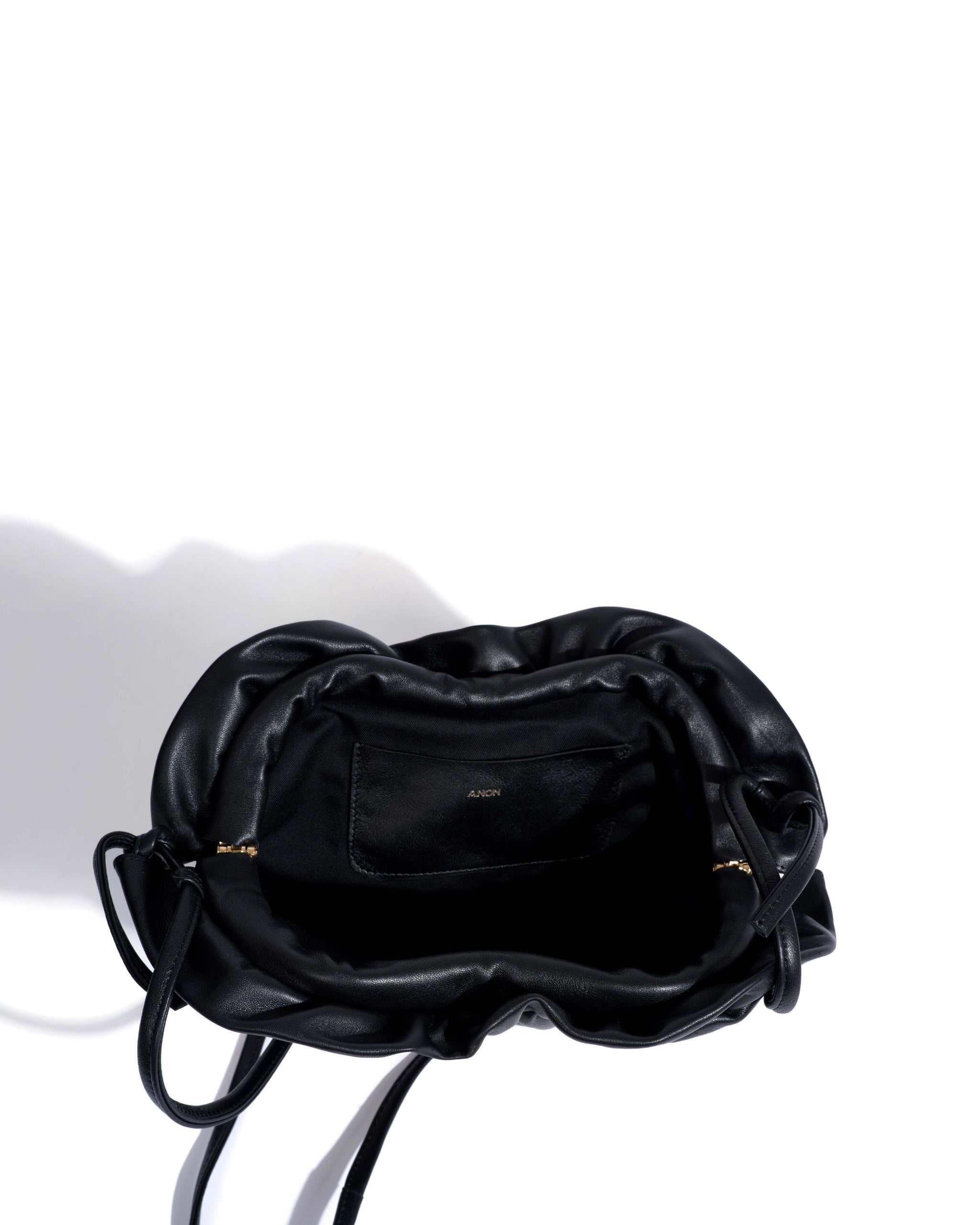Zally classic heart bag Shiny lamb Black