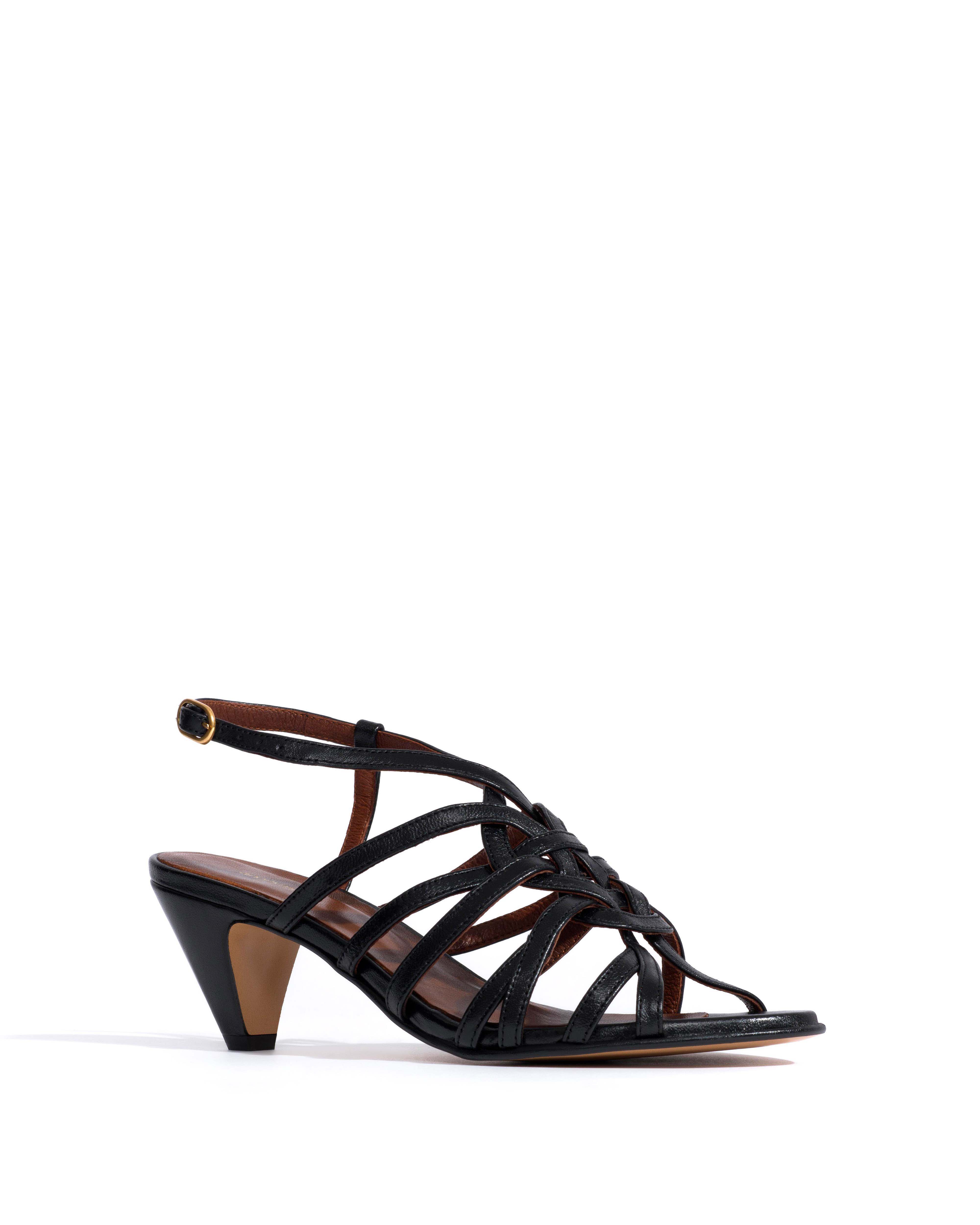 Vickey 50 stiletto Shiny lamb Black