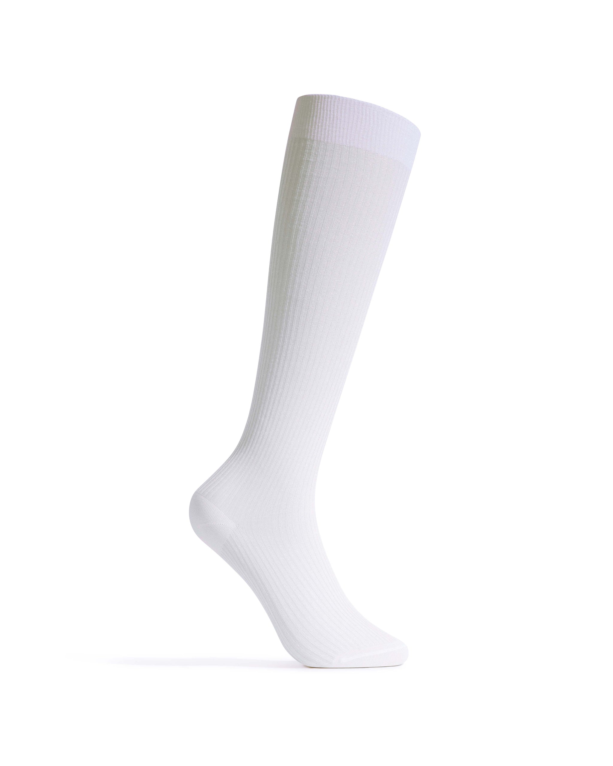 Noa mid calf glitter socks 52% nylon 48% polyester Cream
